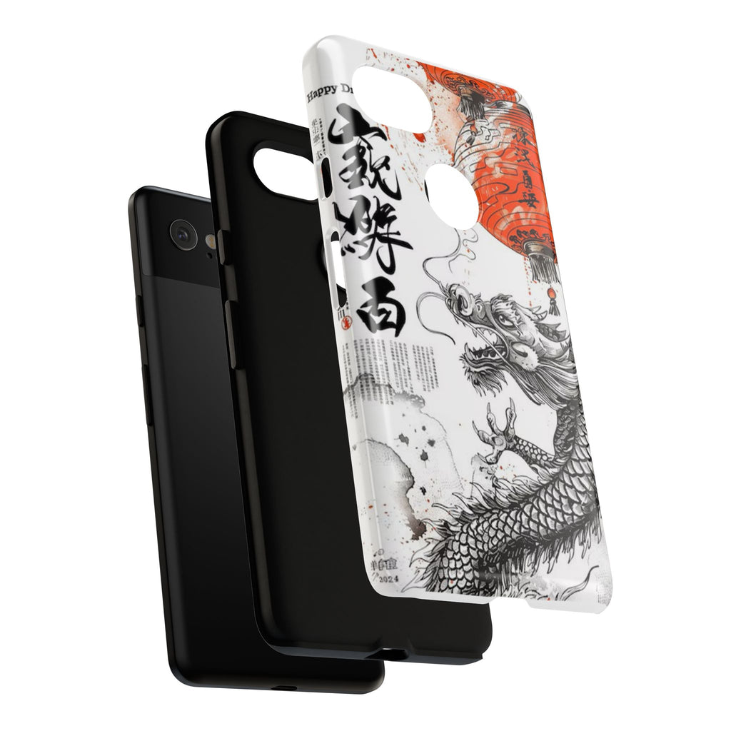 Dragon Design Phone Case, Tough Cases with Chinese Art for Unique Style, Gift for Art Lovers, Phone Protection, Trendy Accessories