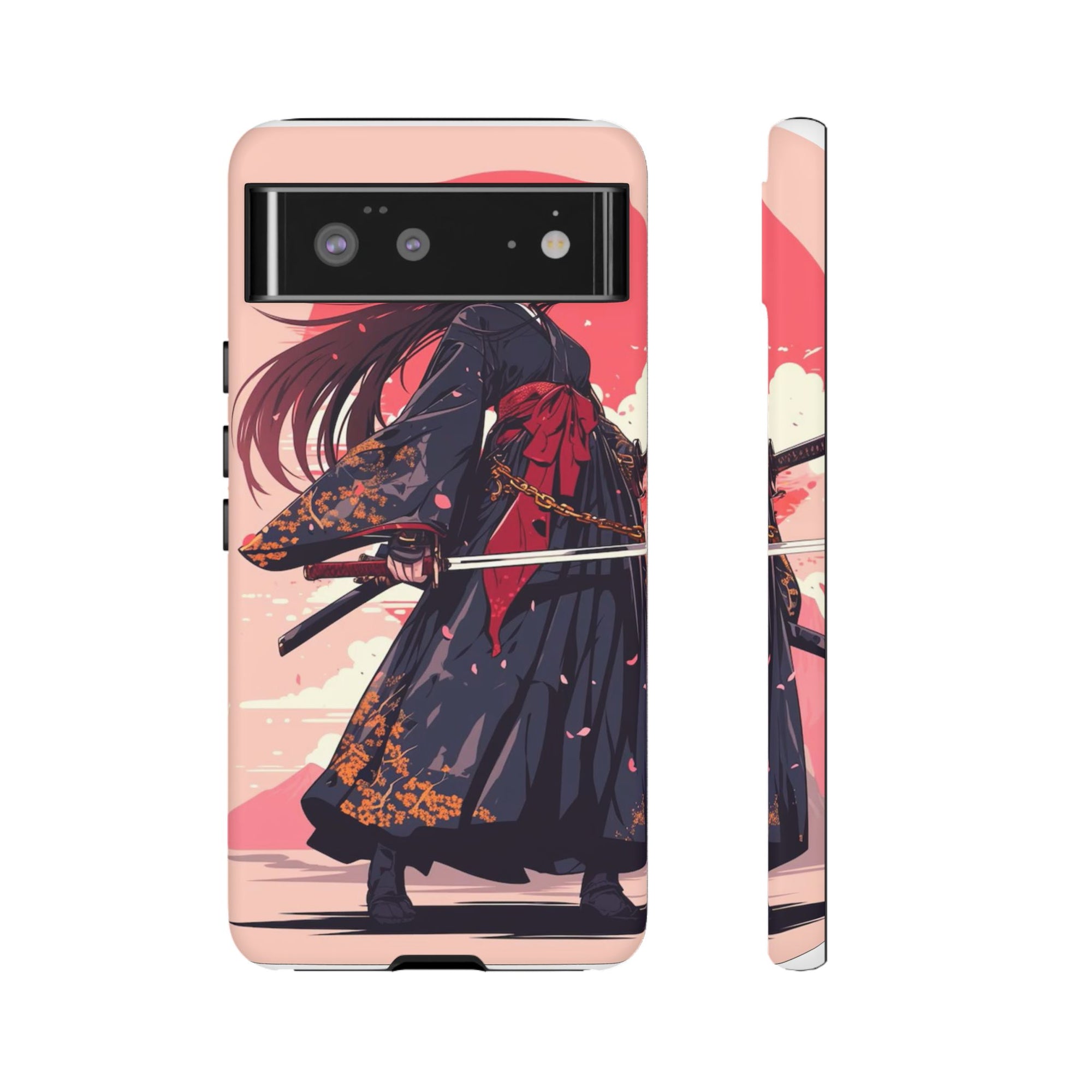 Stylish Phone Case with Warrior Design, Tough Phone Cover for Anime Lovers, Gift for Gamers, Cute Phone Accessories, Unique Tech Gifts