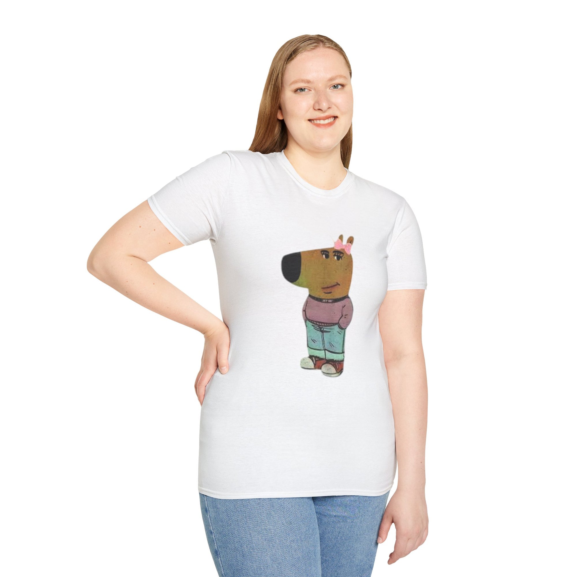 Whimsical Dog Art Unisex T-Shirt - Cute Pet Lover Gift, Casual Wear, Animal Themed Apparel, Fun Gift for Dog Owners