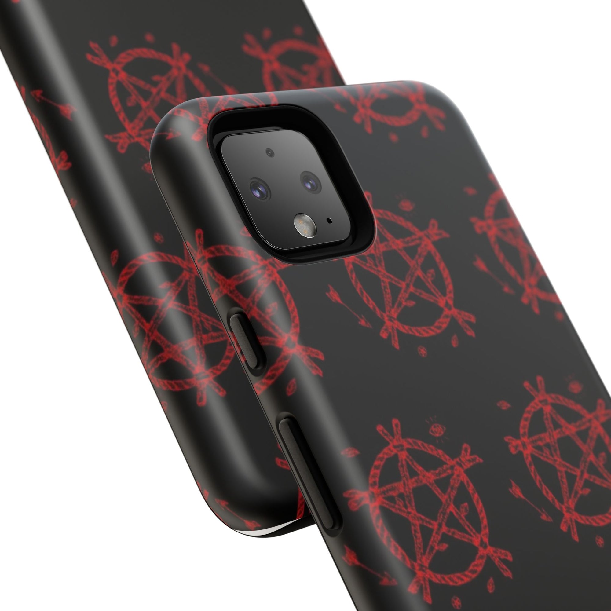 Anarchist iPhone Case, Tough Phone Cover, Punk Style Accessory, Unique Gift for Rebels, Goth Aesthetic Phone Case