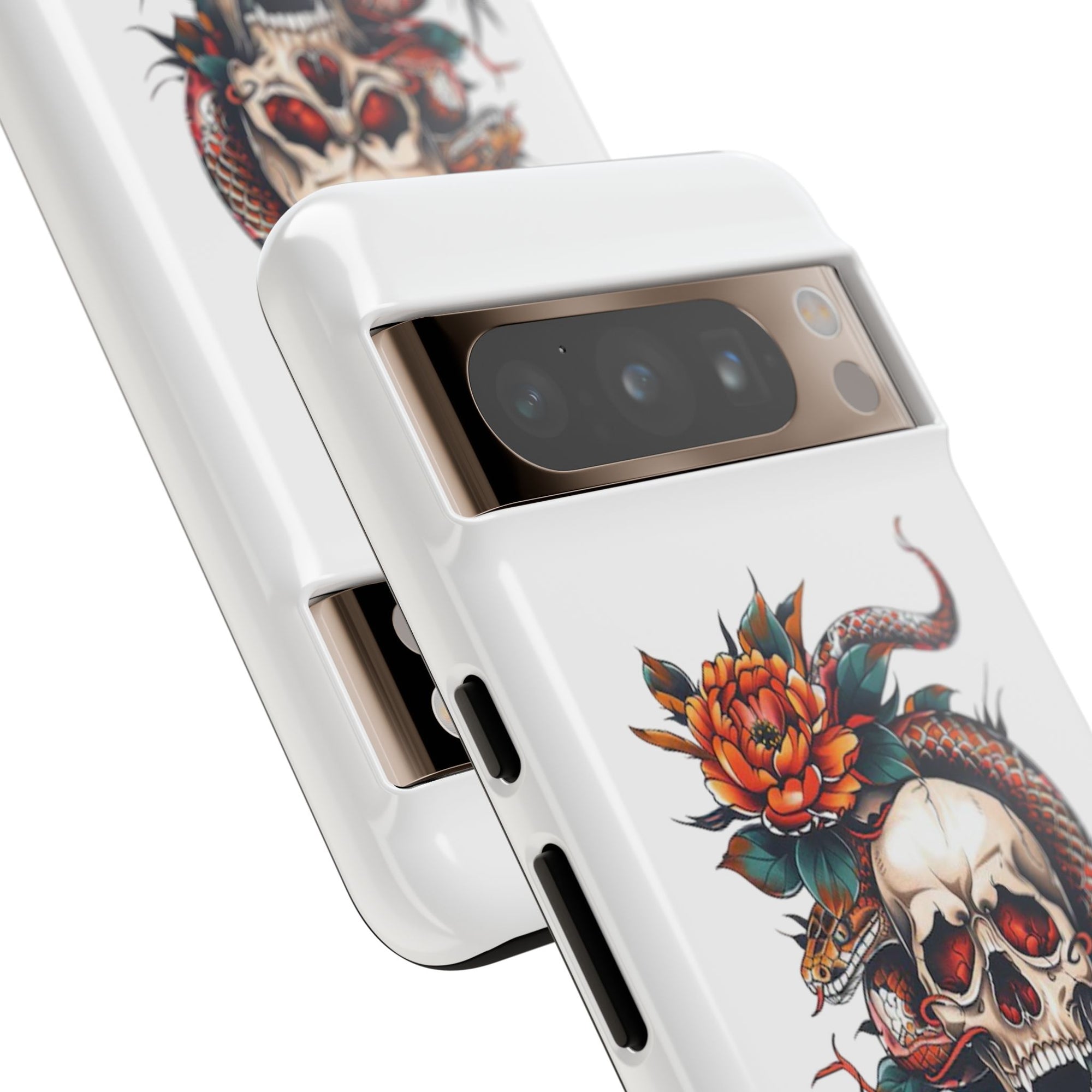 Tough Cases: Skull and Snake Phone Cases, Edgy Accessories, Alternative Fashion, Quirky Gift Ideas, Gothic Style