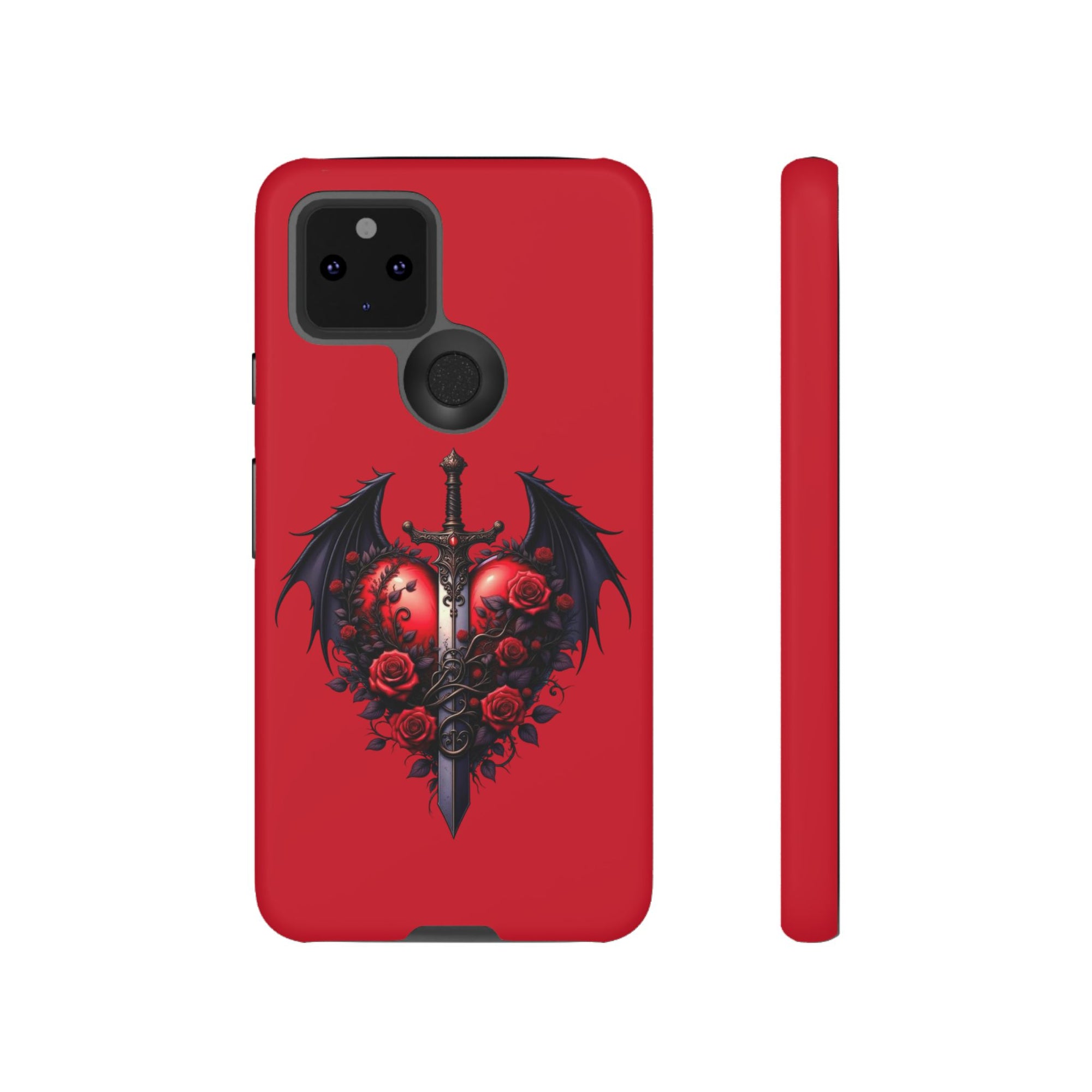 Tough Cases - Gothic Heart Phone Case, Edgy Accessories for Him, Unique Gifts for Her, Valentine's Day, Birthday, Artsy Phone Cover