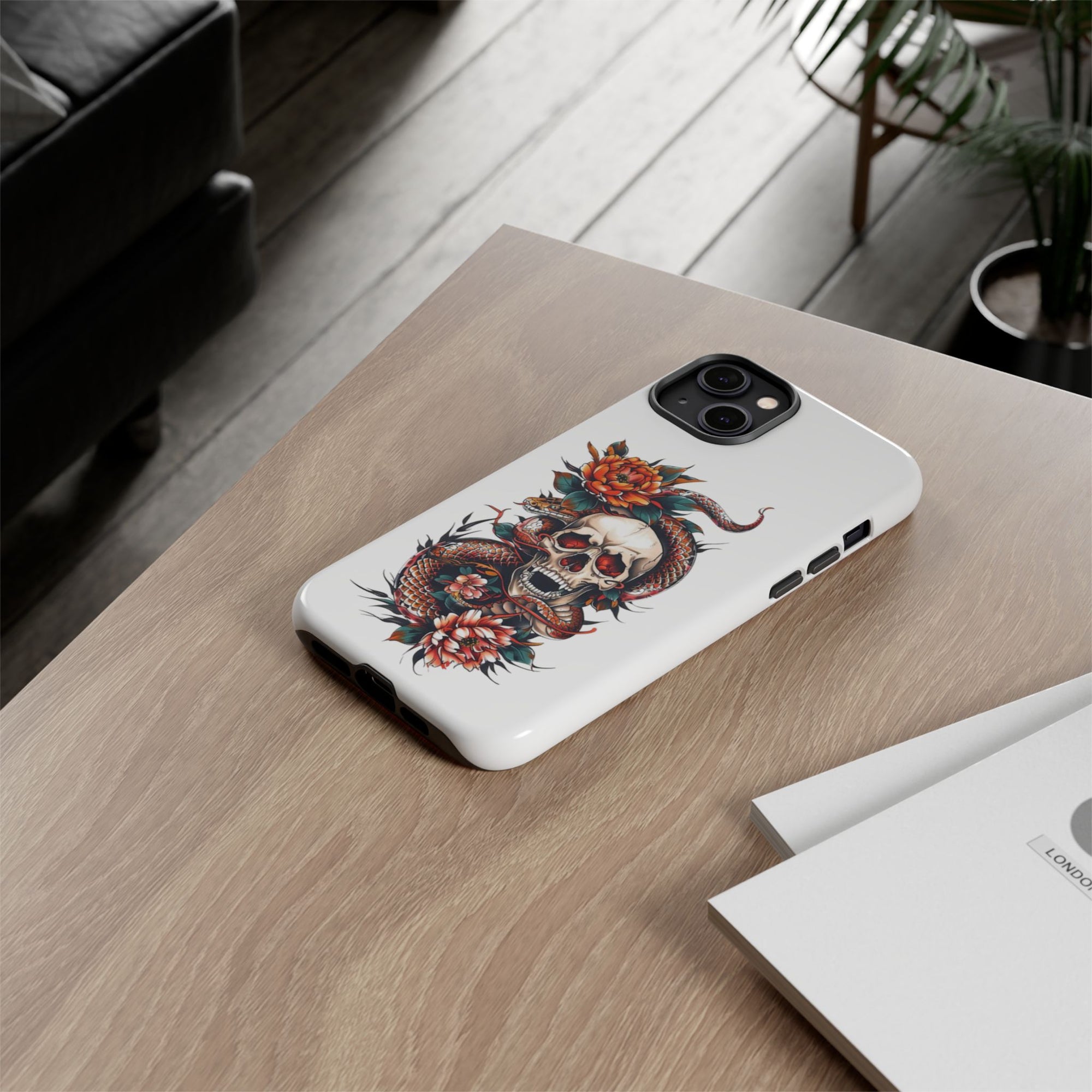 Tough Cases: Skull and Snake Phone Cases, Edgy Accessories, Alternative Fashion, Quirky Gift Ideas, Gothic Style