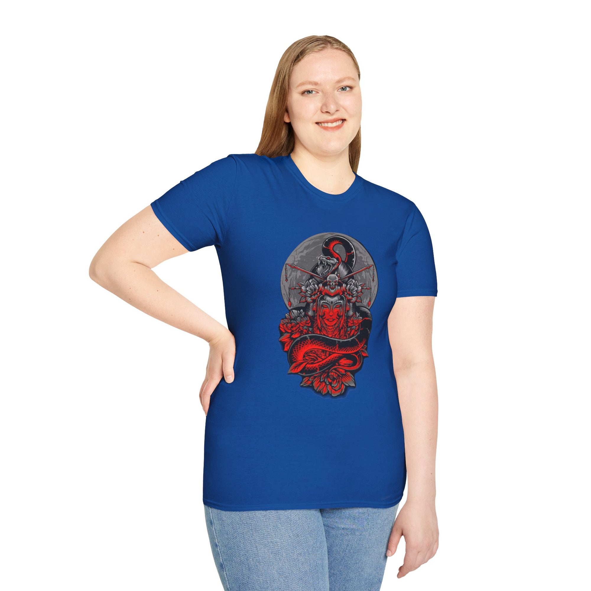 Warrior Spirit Unisex Softstyle T-Shirt, Graphic Tee, Trendy Streetwear, Gifts for Him, Casual Wear, Unique Design