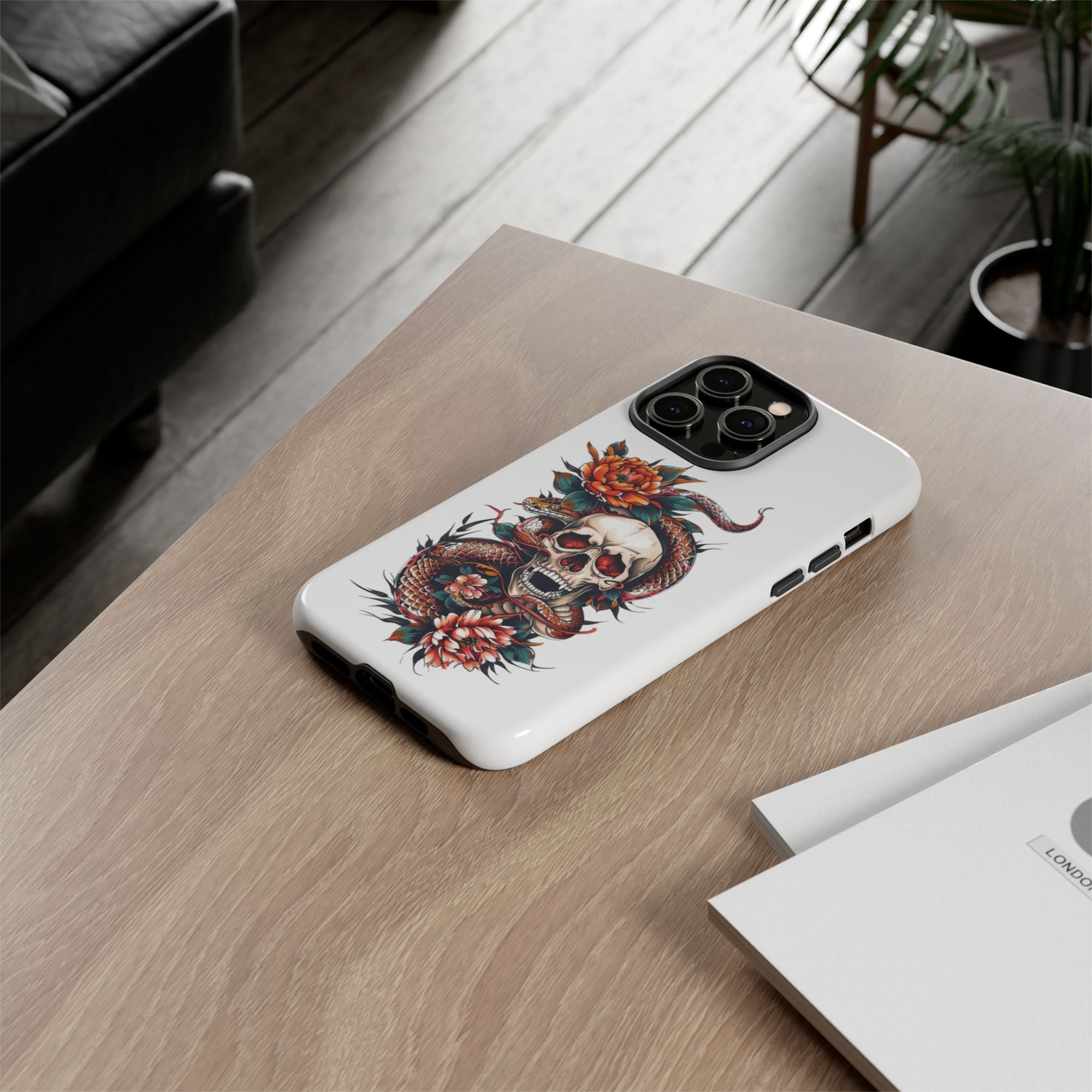 Tough Cases: Skull and Snake Phone Cases, Edgy Accessories, Alternative Fashion, Quirky Gift Ideas, Gothic Style