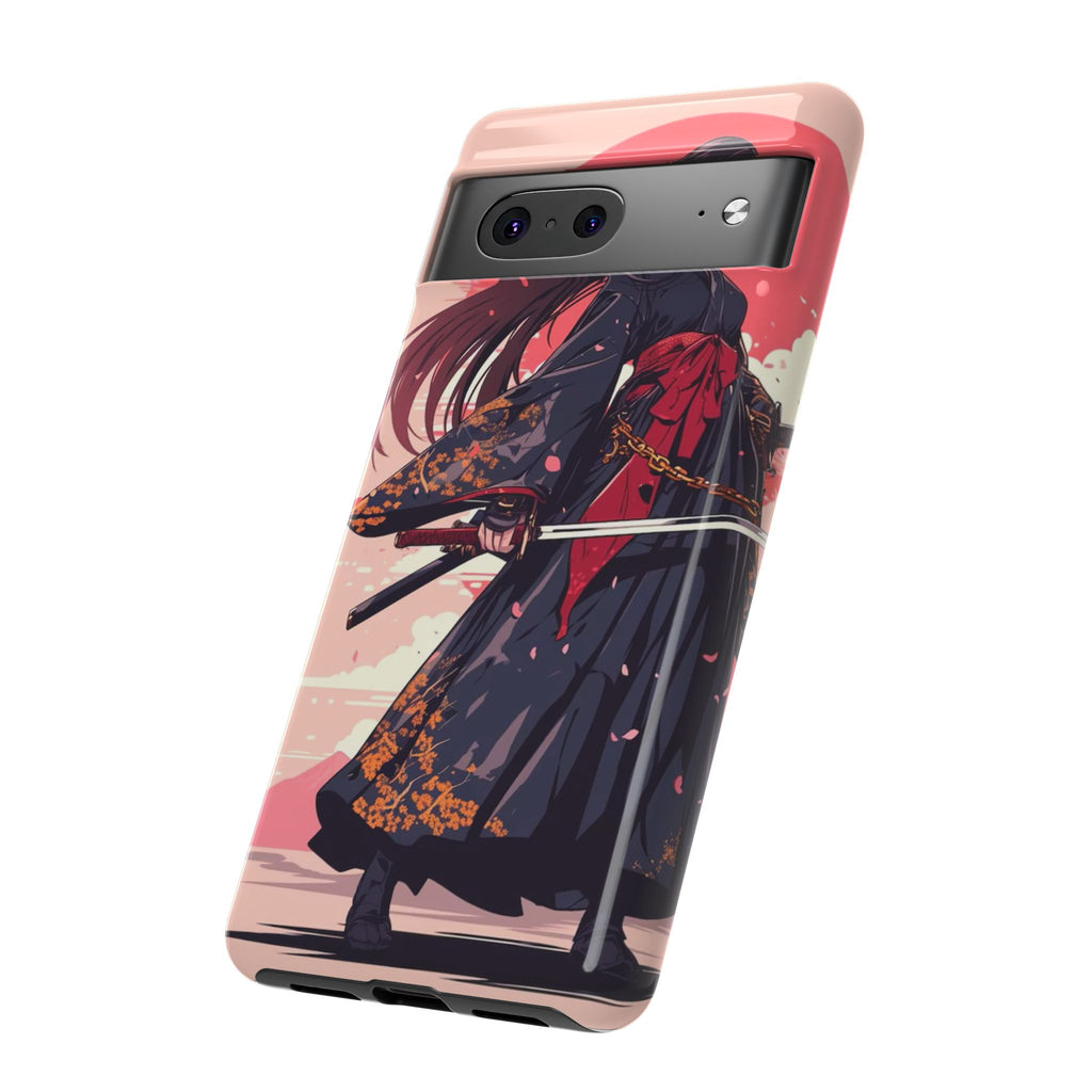 Stylish Phone Case with Warrior Design, Tough Phone Cover for Anime Lovers, Gift for Gamers, Cute Phone Accessories, Unique Tech Gifts