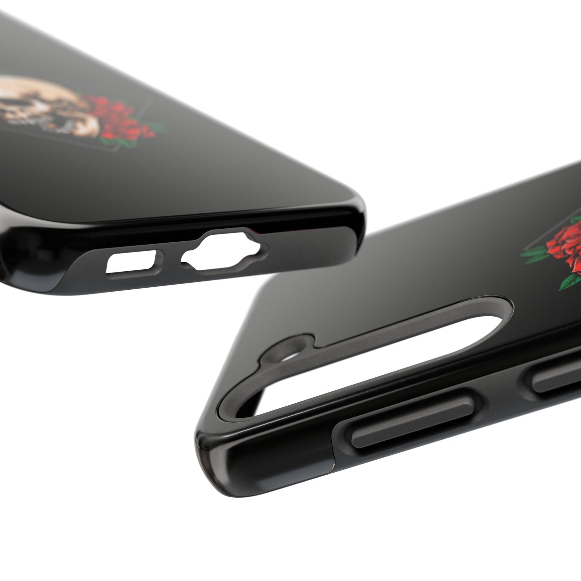Tough Phone Cases with Skull and Roses Design | Edgy Protection, iPhone & Android Covers, Gothic Gifts, Unique Phone Accessories