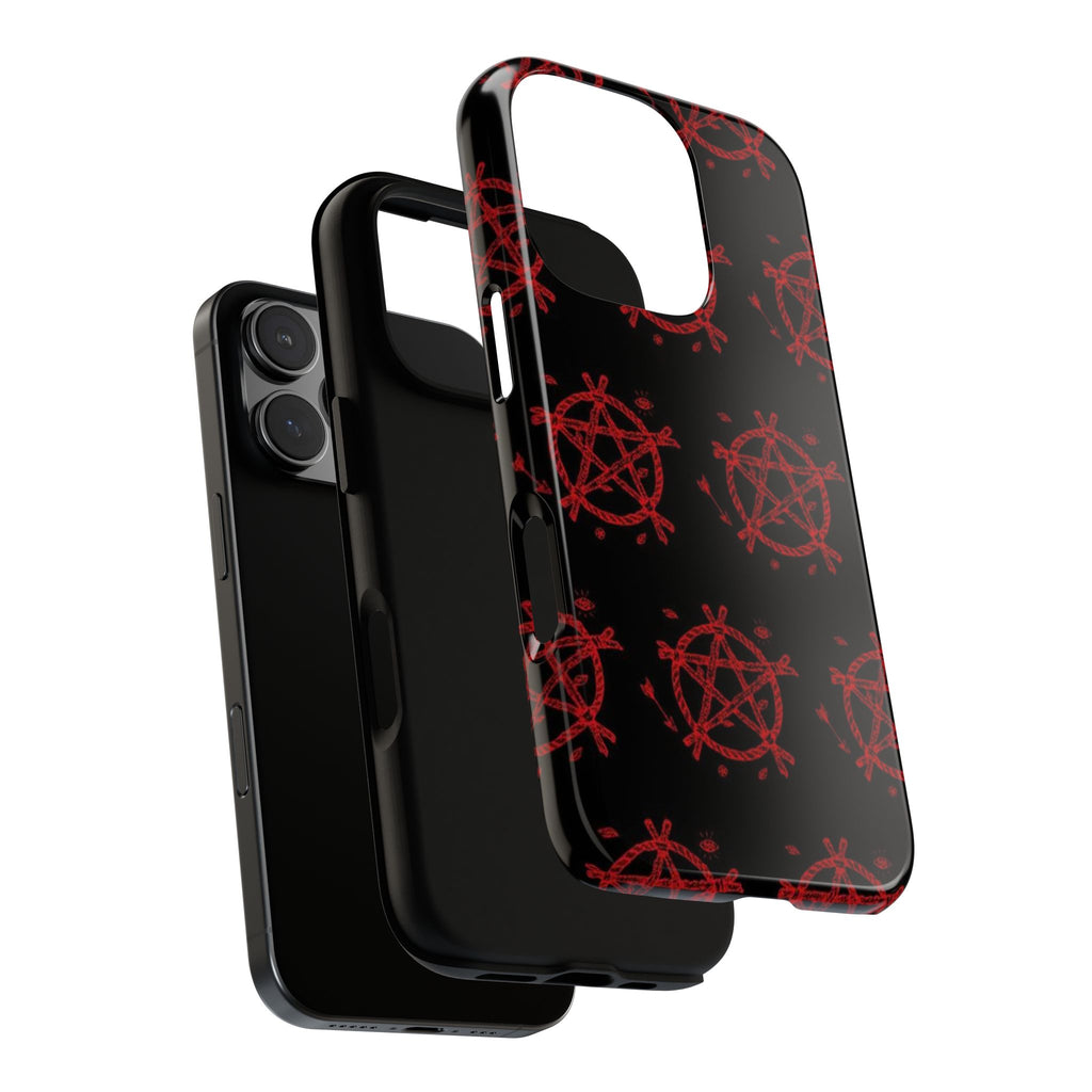 Anarchist iPhone Case, Tough Phone Cover, Punk Style Accessory, Unique Gift for Rebels, Goth Aesthetic Phone Case