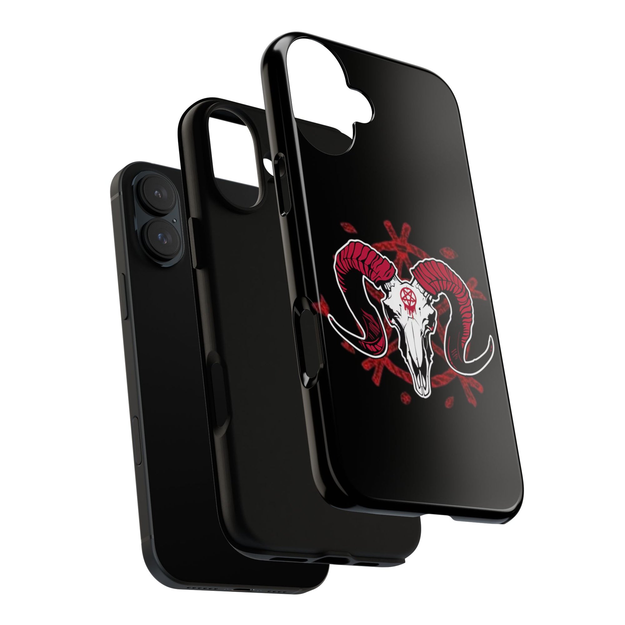 Tough Cases: Dark Aesthetic Phone Case, Gothic Phone Cover, Unique Gift for Him, Occult Design, Animal Skull Artwork, Halloween Decor