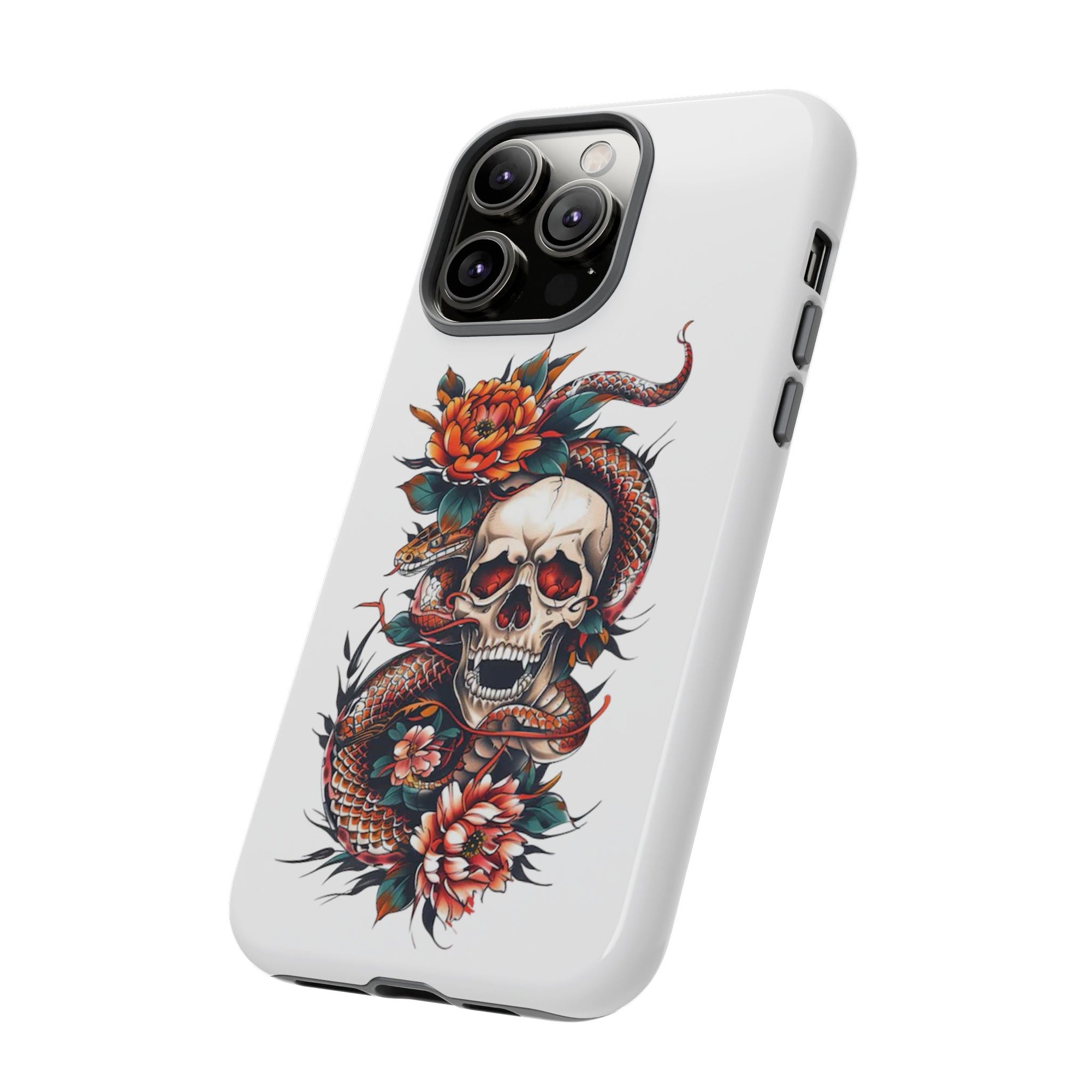 Tough Cases: Skull and Snake Phone Cases, Edgy Accessories, Alternative Fashion, Quirky Gift Ideas, Gothic Style