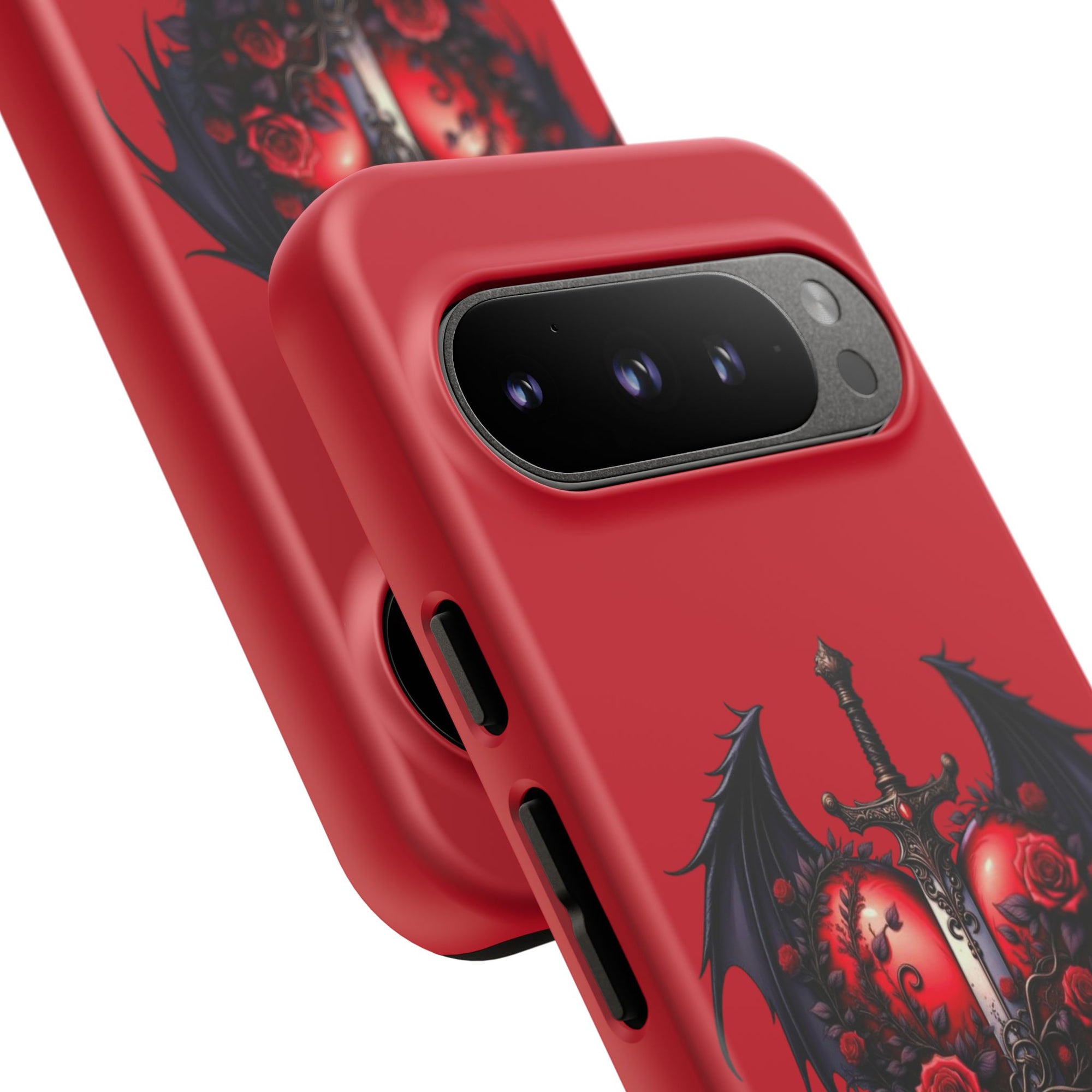 Tough Cases - Gothic Heart Phone Case, Edgy Accessories for Him, Unique Gifts for Her, Valentine's Day, Birthday, Artsy Phone Cover
