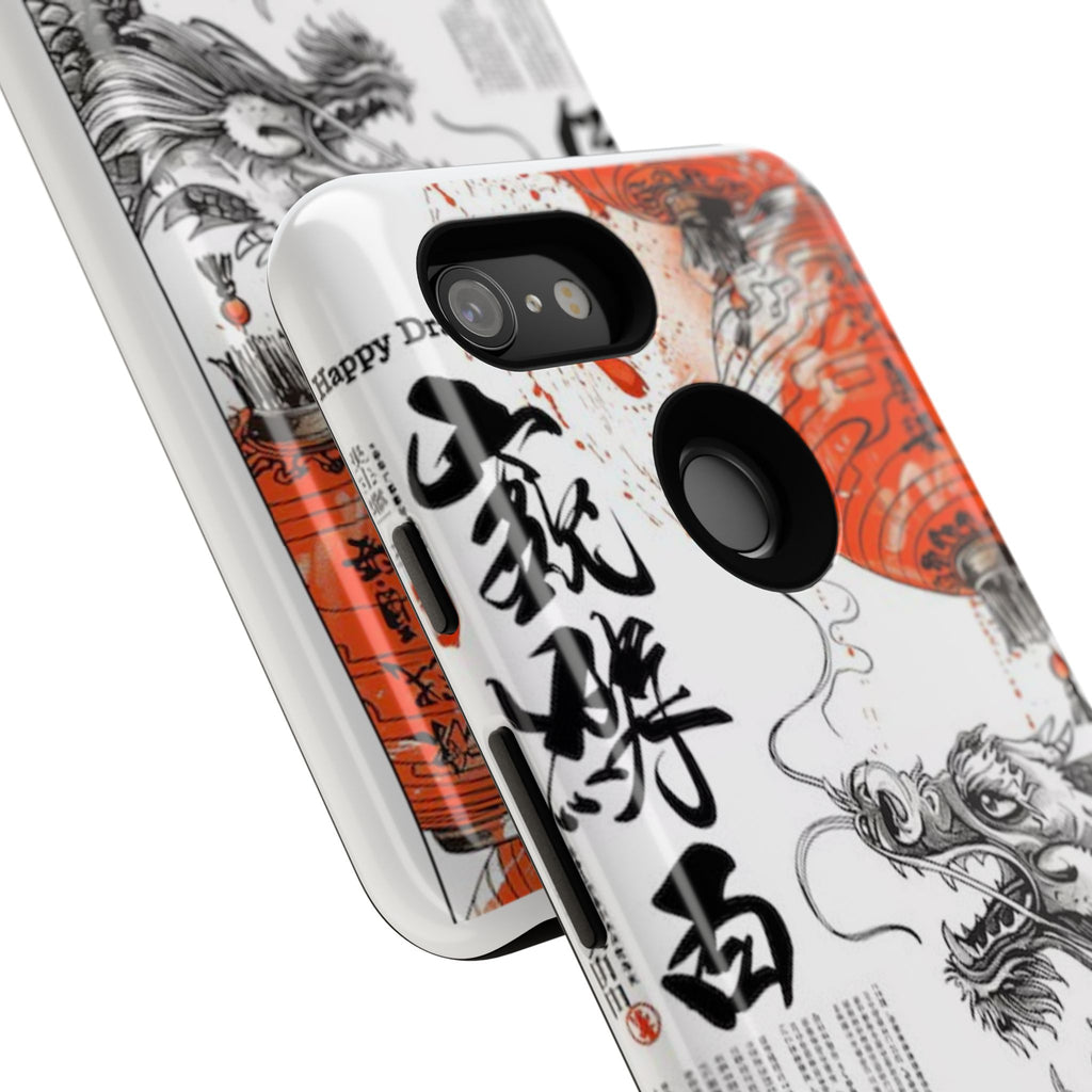 Dragon Design Phone Case, Tough Cases with Chinese Art for Unique Style, Gift for Art Lovers, Phone Protection, Trendy Accessories