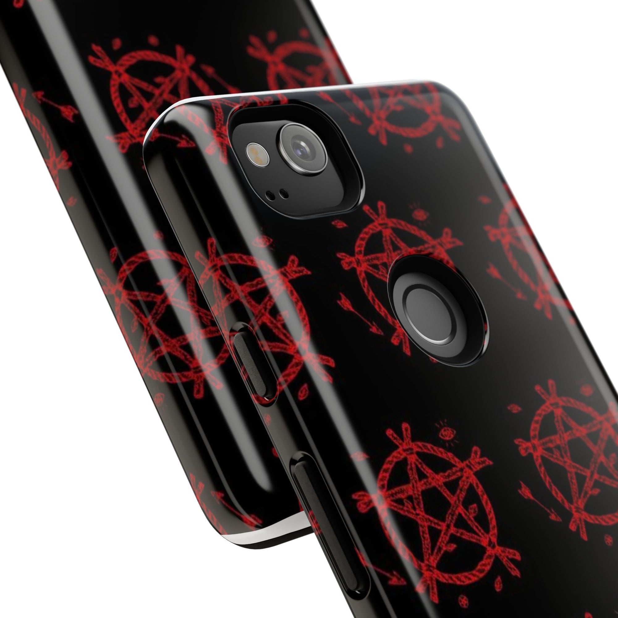 Anarchist iPhone Case, Tough Phone Cover, Punk Style Accessory, Unique Gift for Rebels, Goth Aesthetic Phone Case