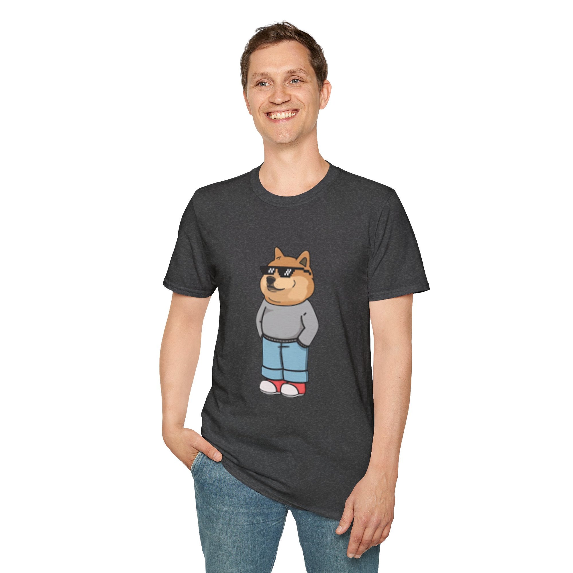 Cool Dog Graphic Tee | Unisex Softstyle T-Shirt, Funny Pet Lover Gift, Dog Dad Shirt, Casual Wear, Gift for Animal Lovers