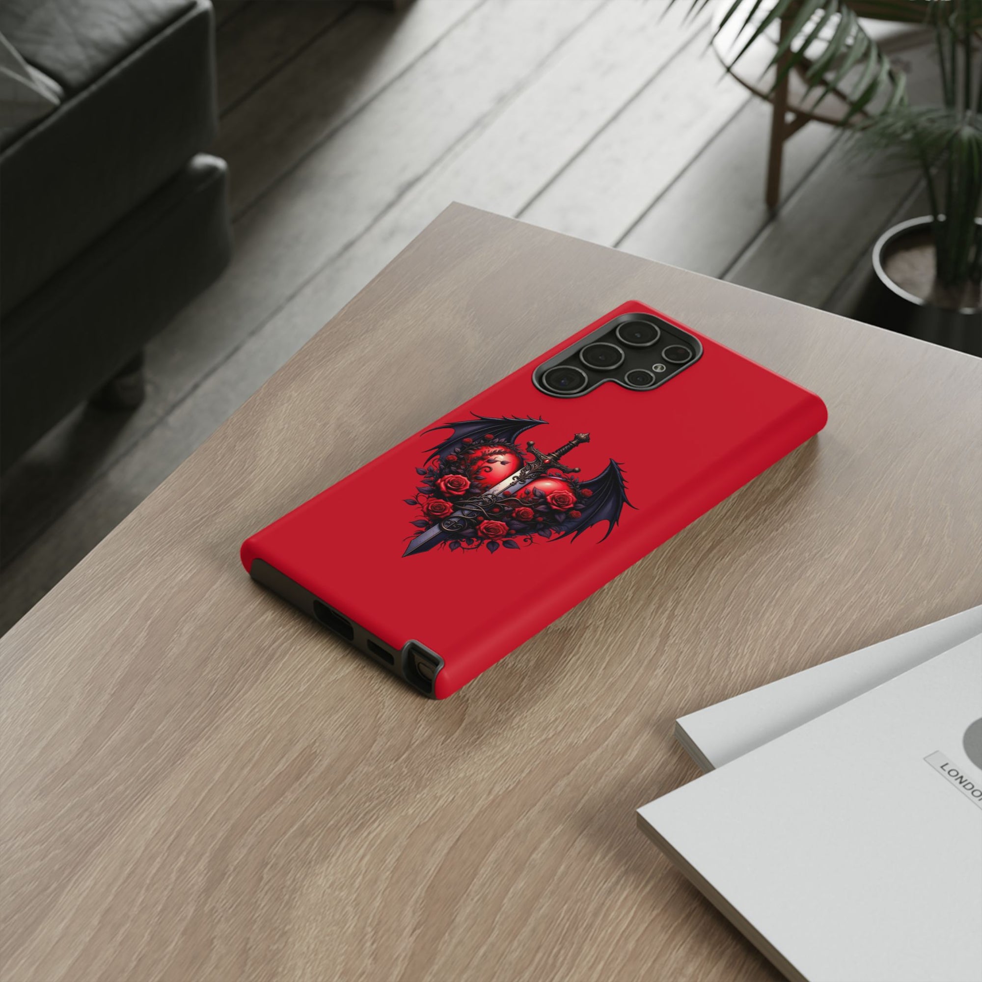 Tough Cases - Gothic Heart Phone Case, Edgy Accessories for Him, Unique Gifts for Her, Valentine's Day, Birthday, Artsy Phone Cover