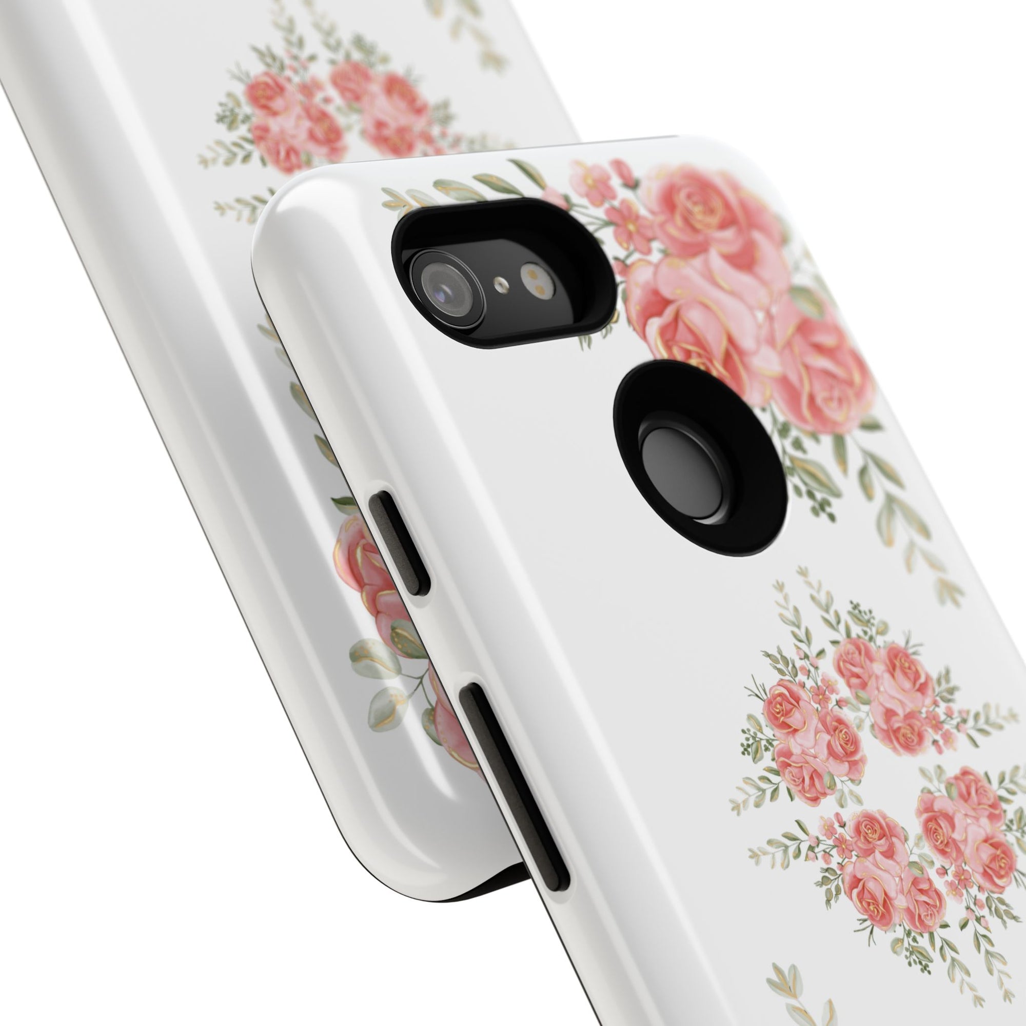 Floral Phone Case, Tough iPhone Case, Rose Design Case, Gift for Her, Floral Phone Cover