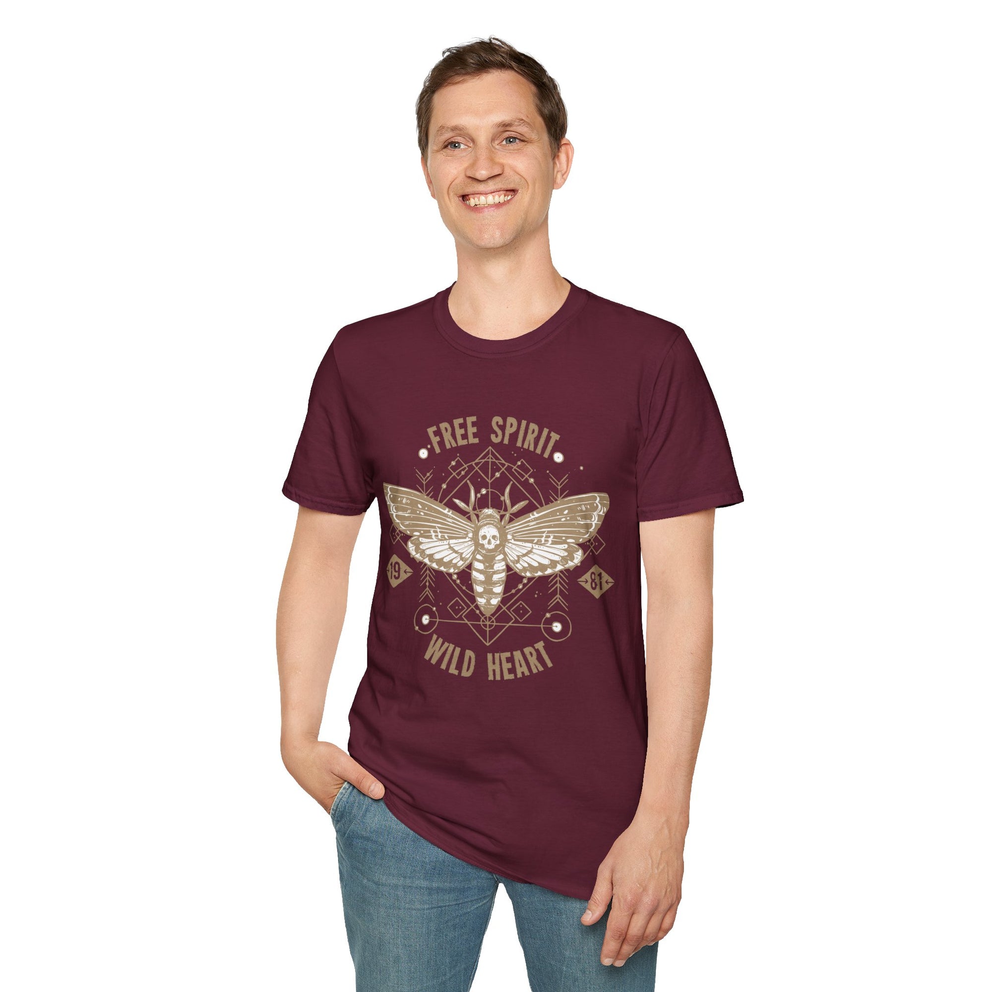 Free Spirit Wild Heart Unisex T-Shirt, Boho Graphic Tee, Nature Lover Shirt, Gift for Adventurers, Casual Wear, Everyday Comfort