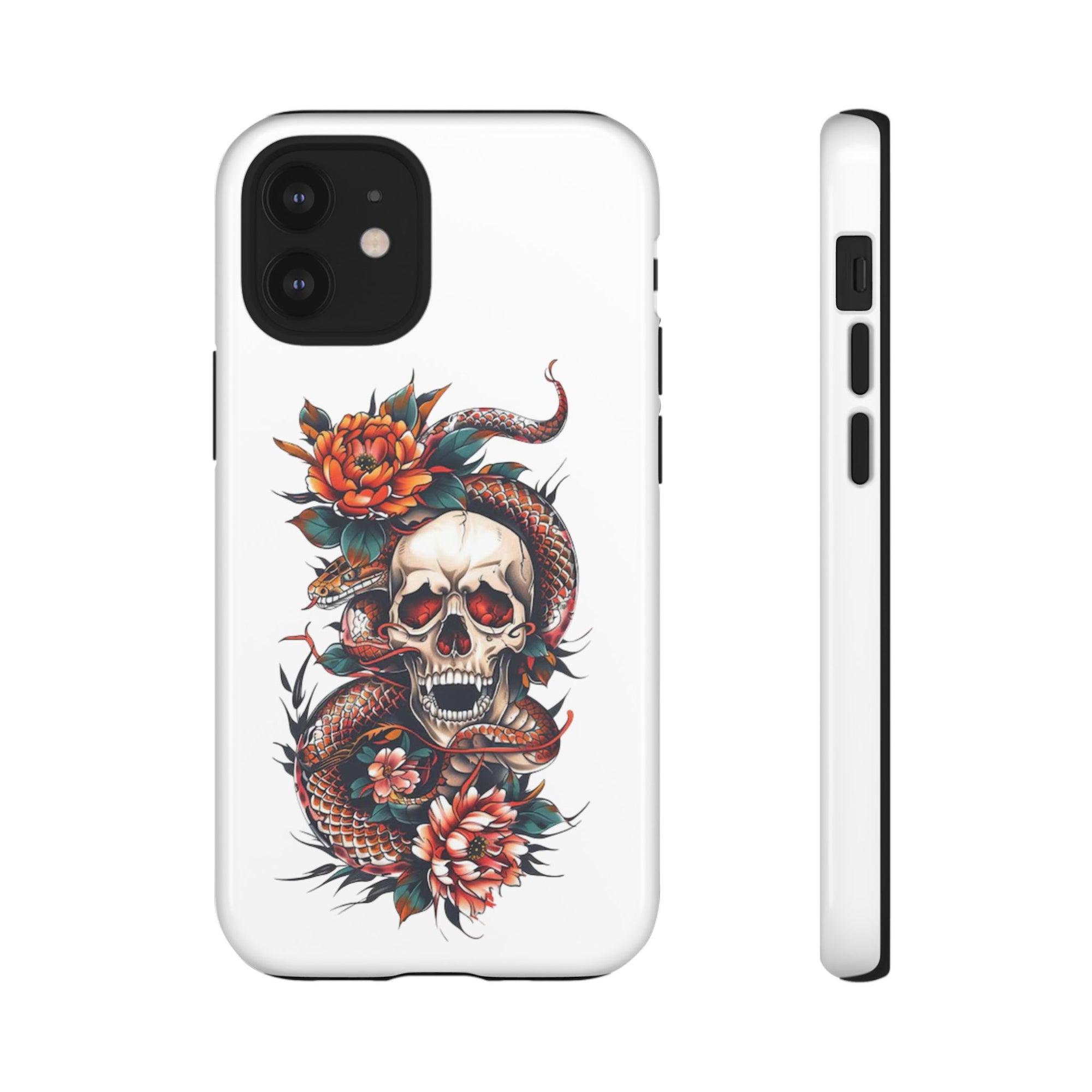 Tough Cases: Skull and Snake Phone Cases, Edgy Accessories, Alternative Fashion, Quirky Gift Ideas, Gothic Style