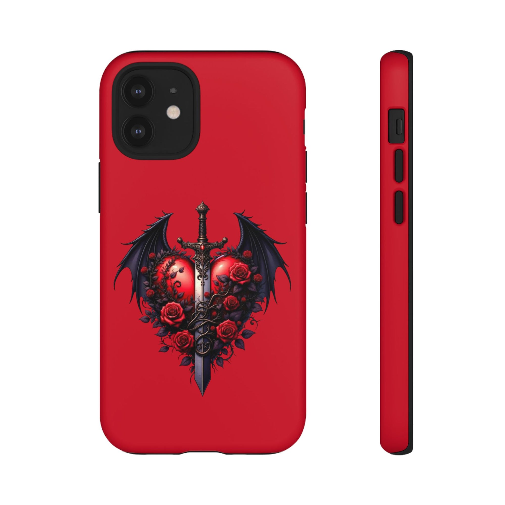 Tough Cases - Gothic Heart Phone Case, Edgy Accessories for Him, Unique Gifts for Her, Valentine's Day, Birthday, Artsy Phone Cover