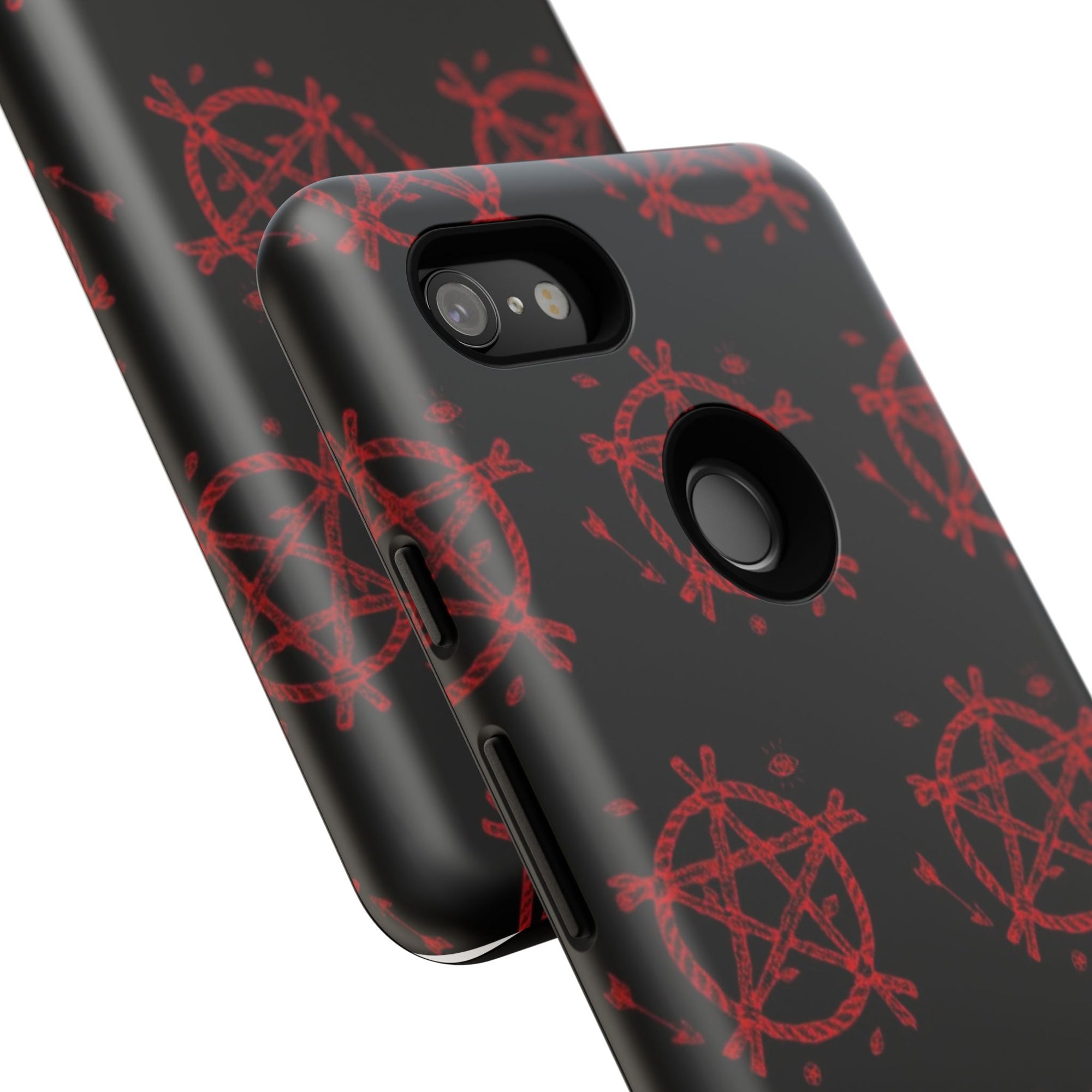 Anarchist iPhone Case, Tough Phone Cover, Punk Style Accessory, Unique Gift for Rebels, Goth Aesthetic Phone Case