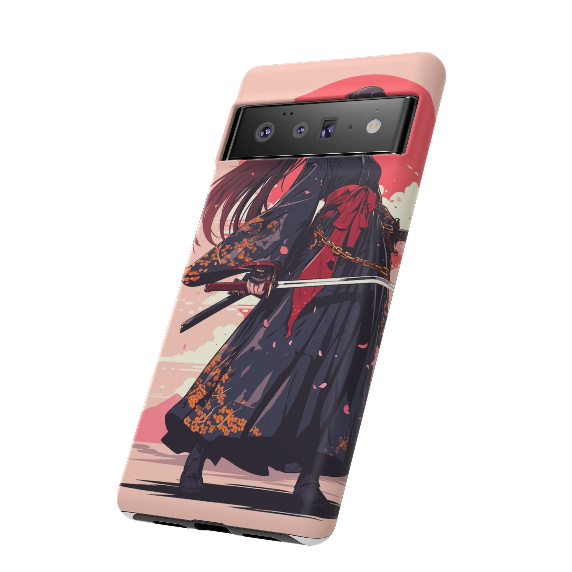 Stylish Phone Case with Warrior Design, Tough Phone Cover for Anime Lovers, Gift for Gamers, Cute Phone Accessories, Unique Tech Gifts