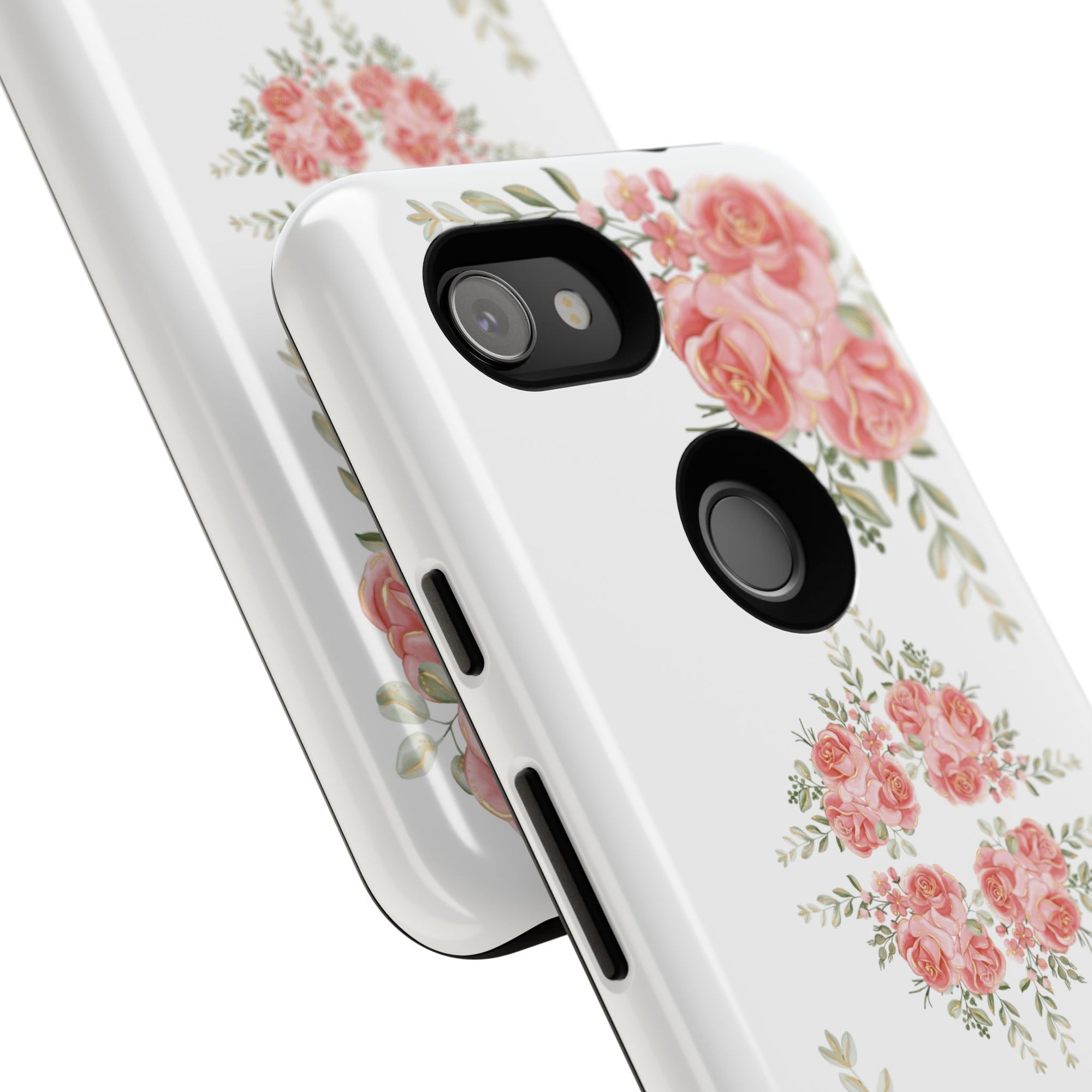 Floral Phone Case, Tough iPhone Case, Rose Design Case, Gift for Her, Floral Phone Cover