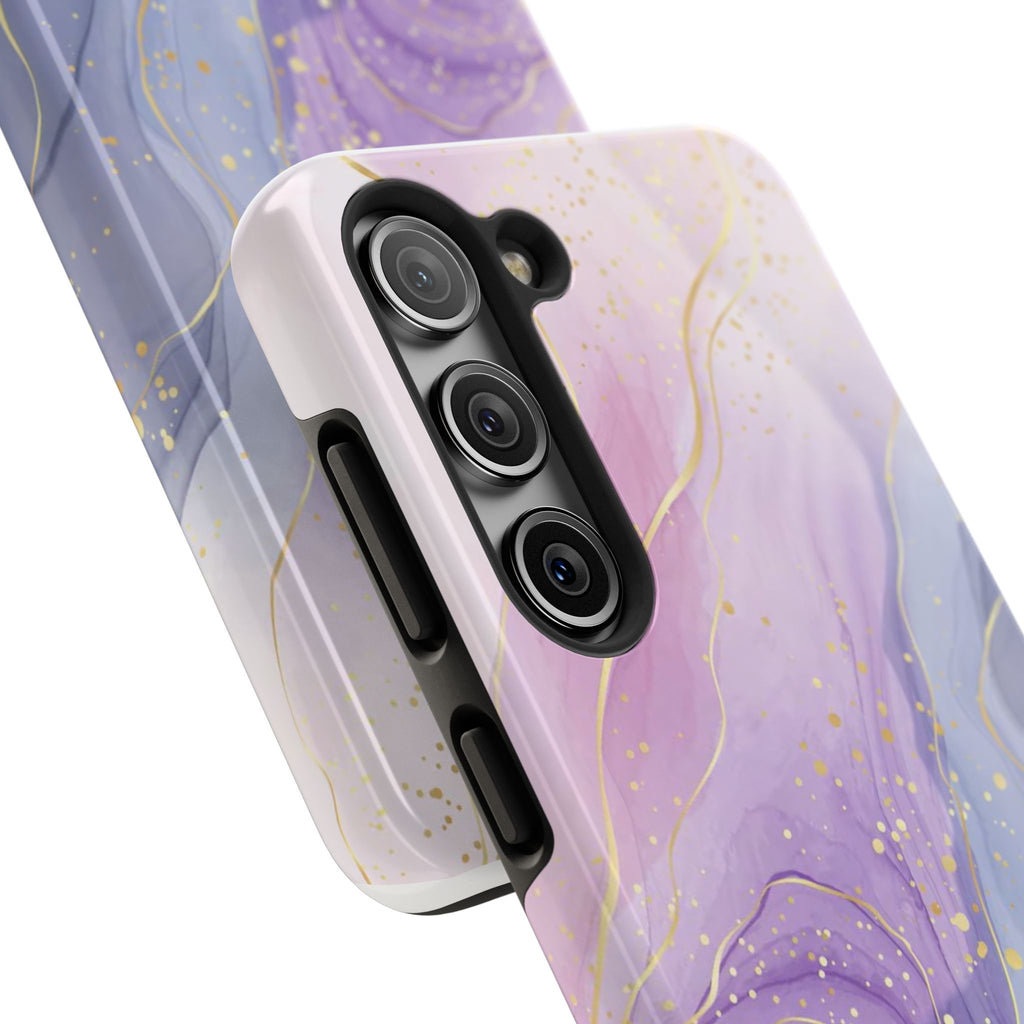 Elegant Abstract Tough Phone Cases for Stylish Protection, Gift for Her, Phone Accessories, Lavender Marble Design, Phone Cover for [...]