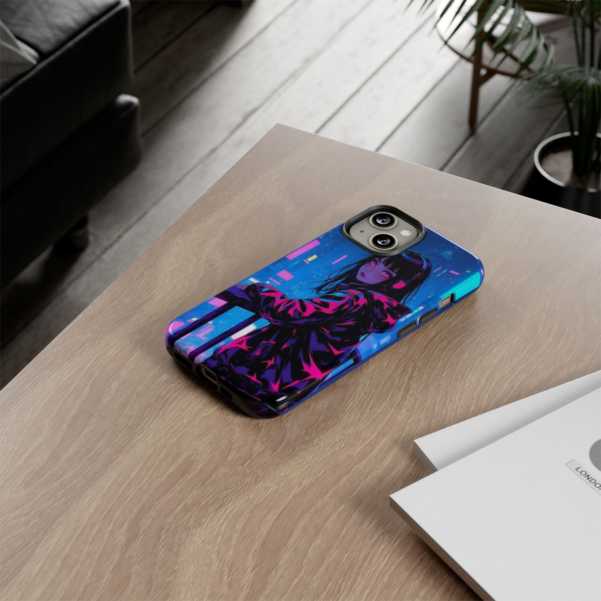 Futuristic Phone Case, Cyberpunk Aesthetic, Tough Phone Cover, Urban Style, Gift for Tech Lovers, Unique Phone Accessories, Streetwear [...]