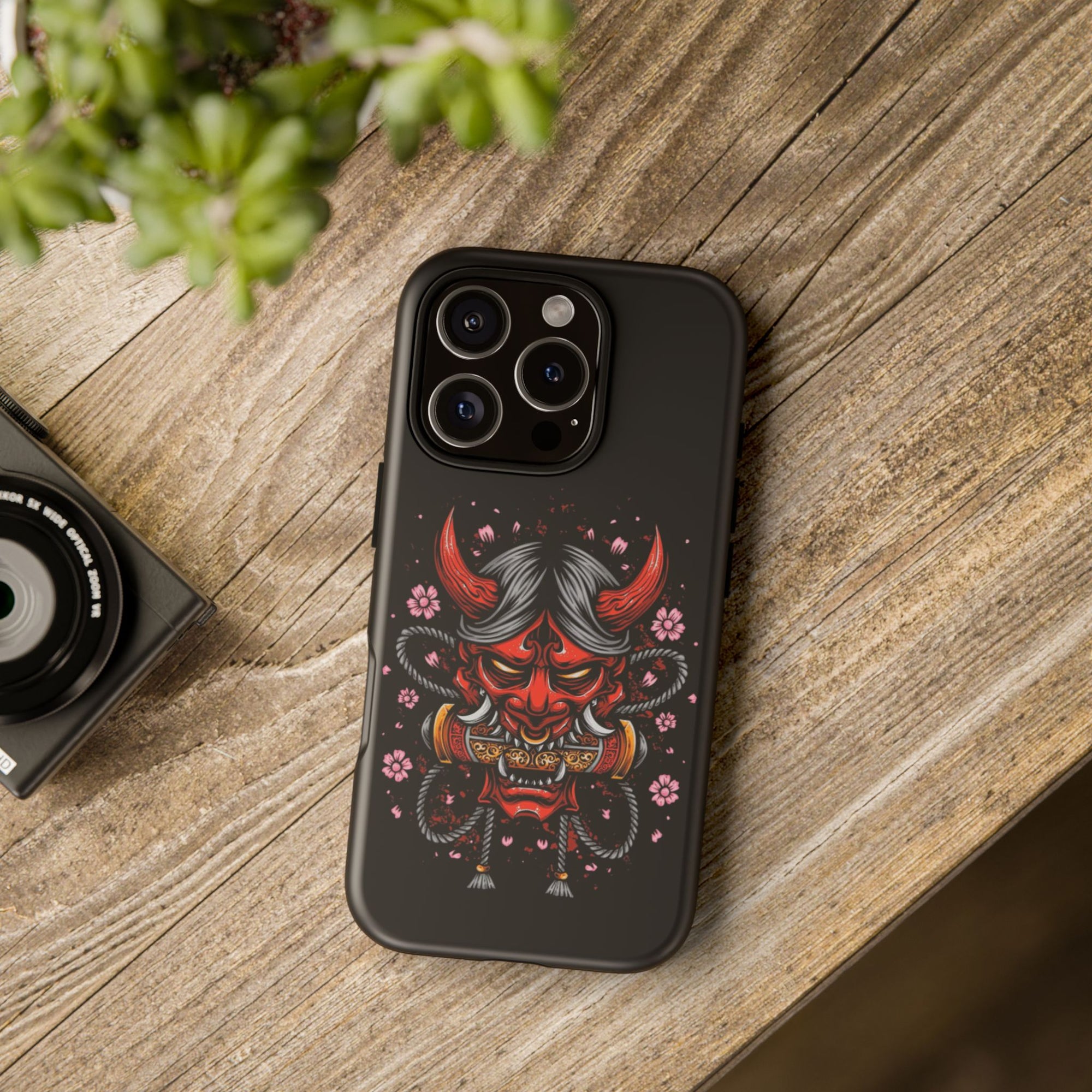 Tough Cases: Fierce Demon Phone Case, Edgy Phone Cover, Protect Your Device, Gift for Anime Fans, Unique Artwork Case