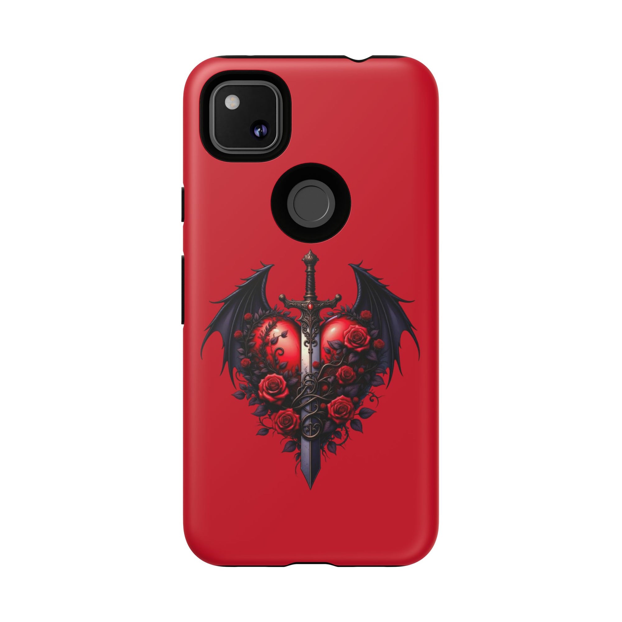 Tough Cases - Gothic Heart Phone Case, Edgy Accessories for Him, Unique Gifts for Her, Valentine's Day, Birthday, Artsy Phone Cover