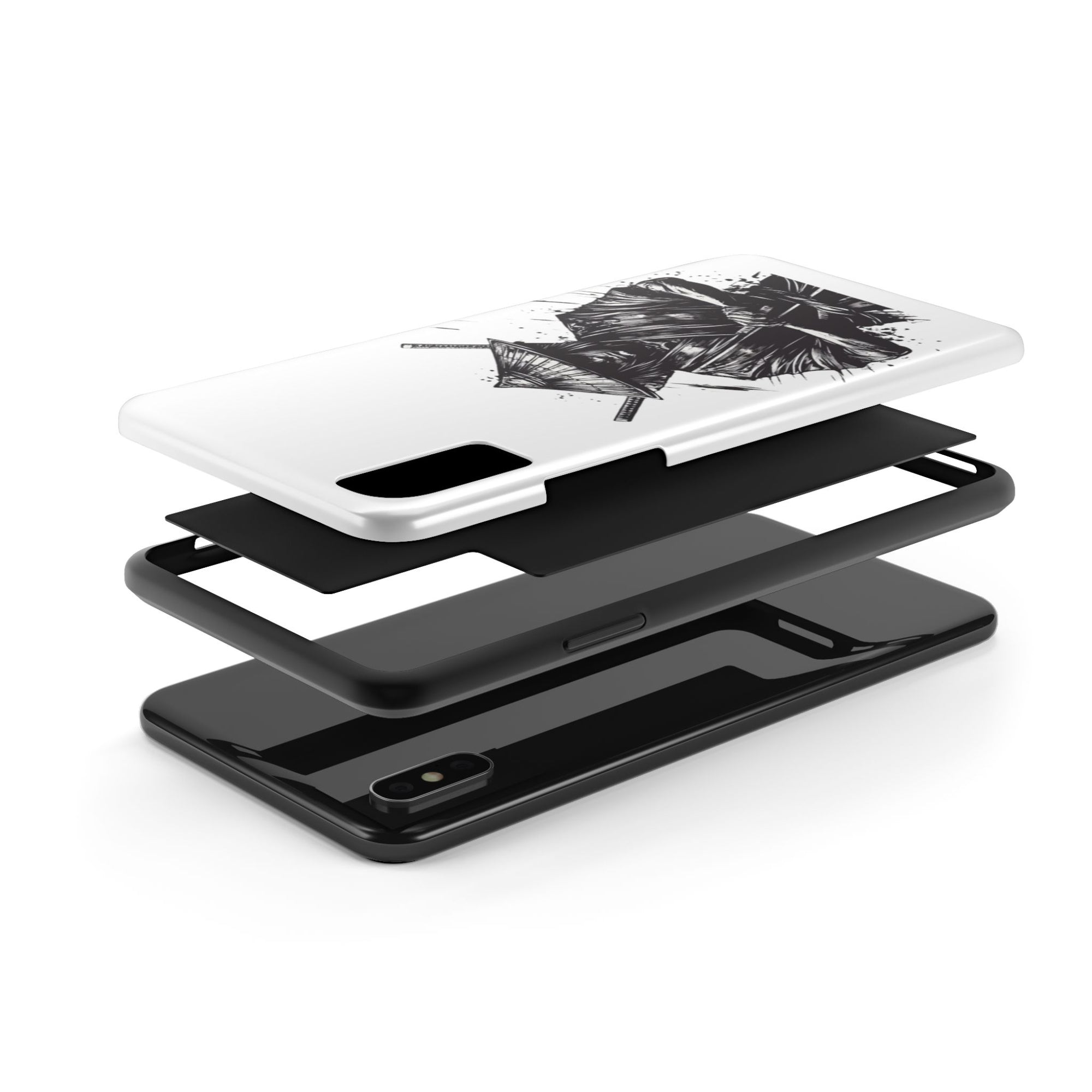 Samurai Tough Phone Cases, Rugged Smartphone Accessories, Durable Covers for Men, Unique Gifts for Him, Japanese Warrior Design