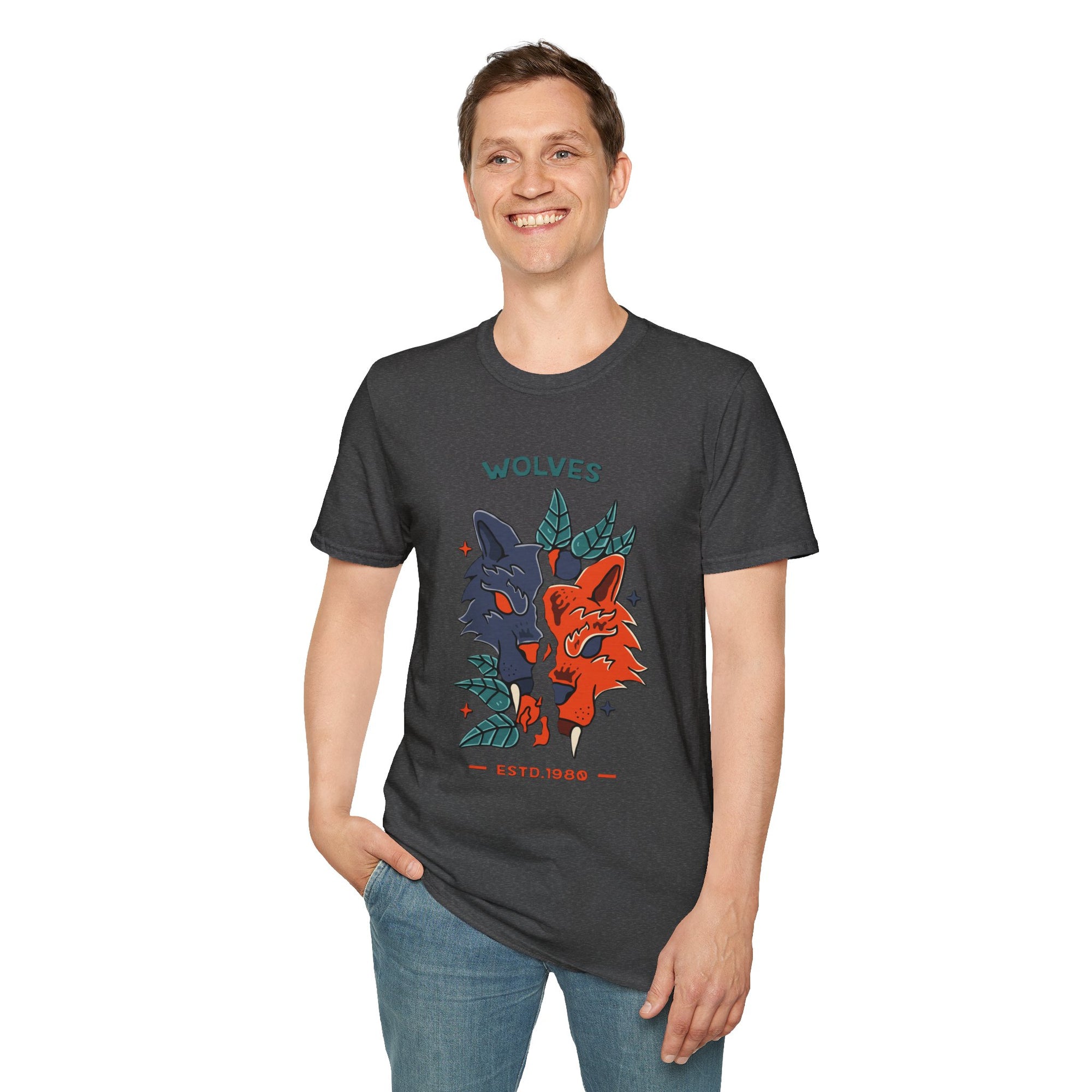 Wolf Graphic Unisex T-Shirt, Nature Lovers Tee, Gift for Animal Enthusiasts, Casual Wear, Eco-Friendly Fashion
