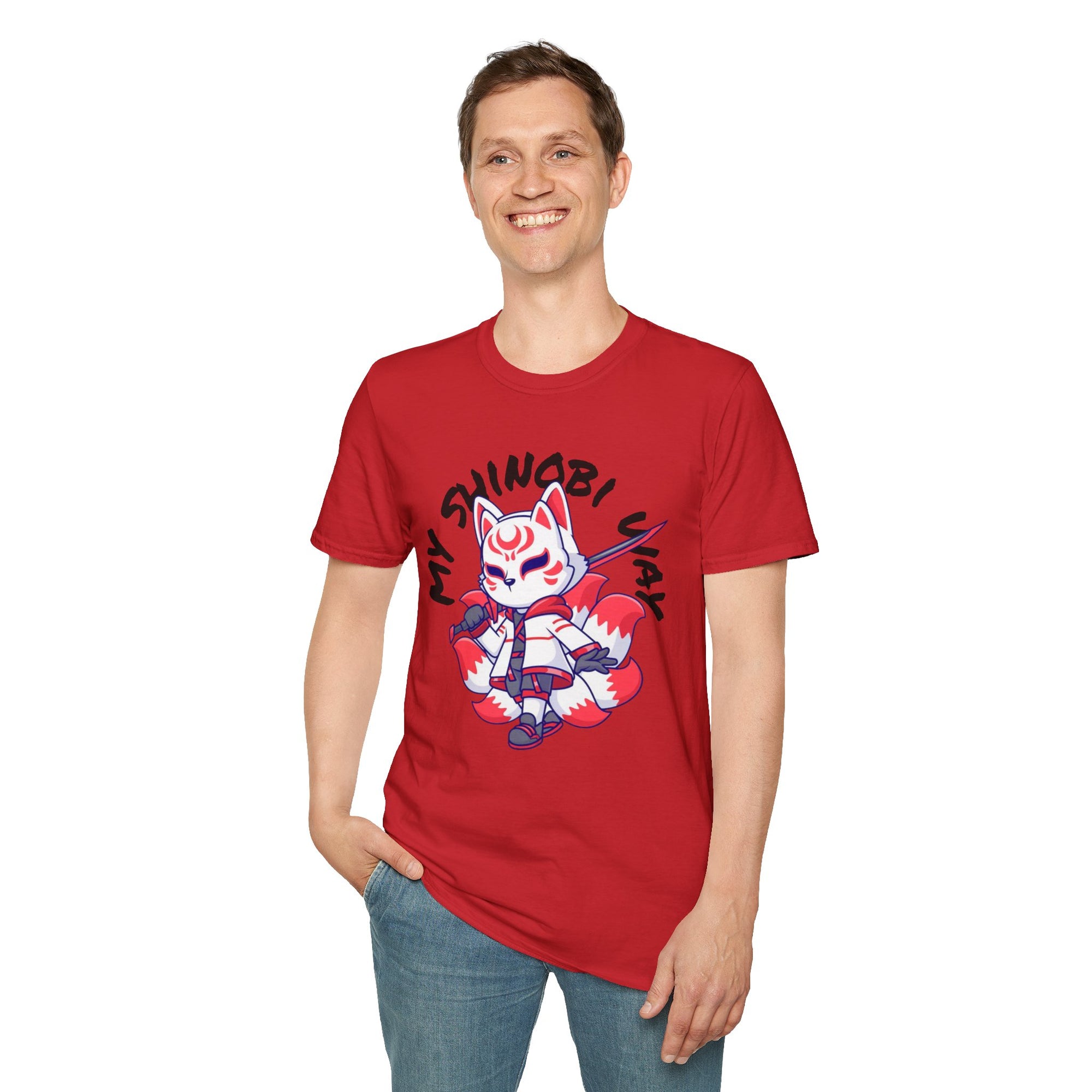 Unisex Anime T-Shirt - 'My Shinobi Pal' Graphic Tee, Comfortable Streetwear, Gift for Anime Lovers, Casual Wear, Stylish Outfit