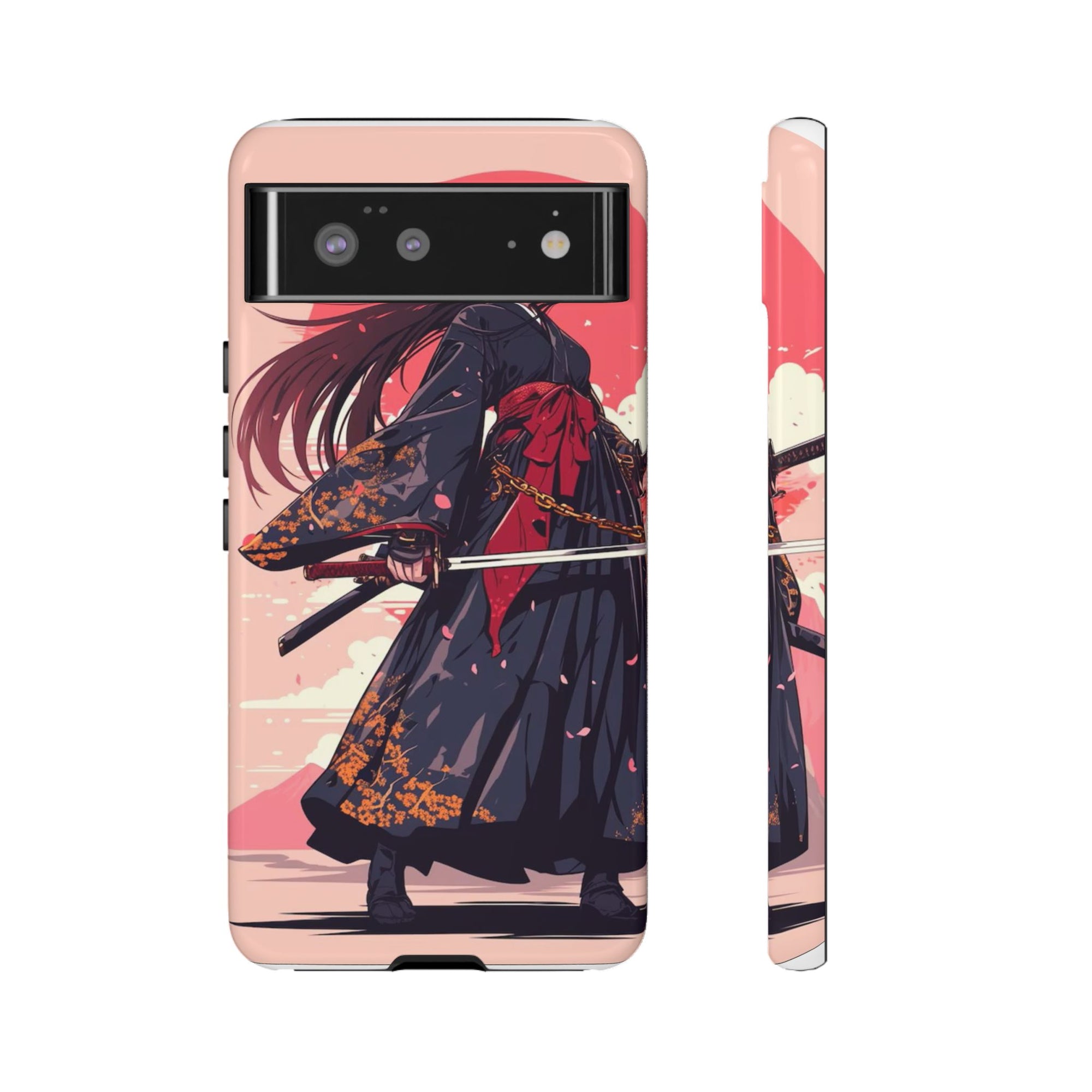 Stylish Phone Case with Warrior Design, Tough Phone Cover for Anime Lovers, Gift for Gamers, Cute Phone Accessories, Unique Tech Gifts