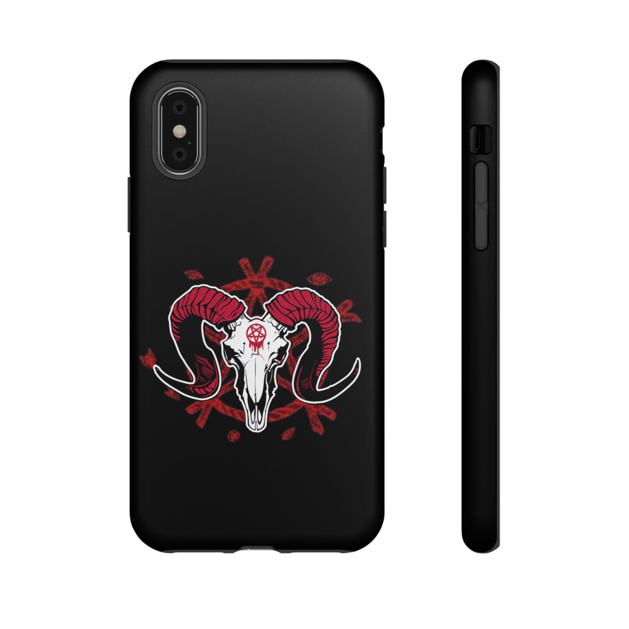 Tough Cases: Dark Aesthetic Phone Case, Gothic Phone Cover, Unique Gift for Him, Occult Design, Animal Skull Artwork, Halloween Decor