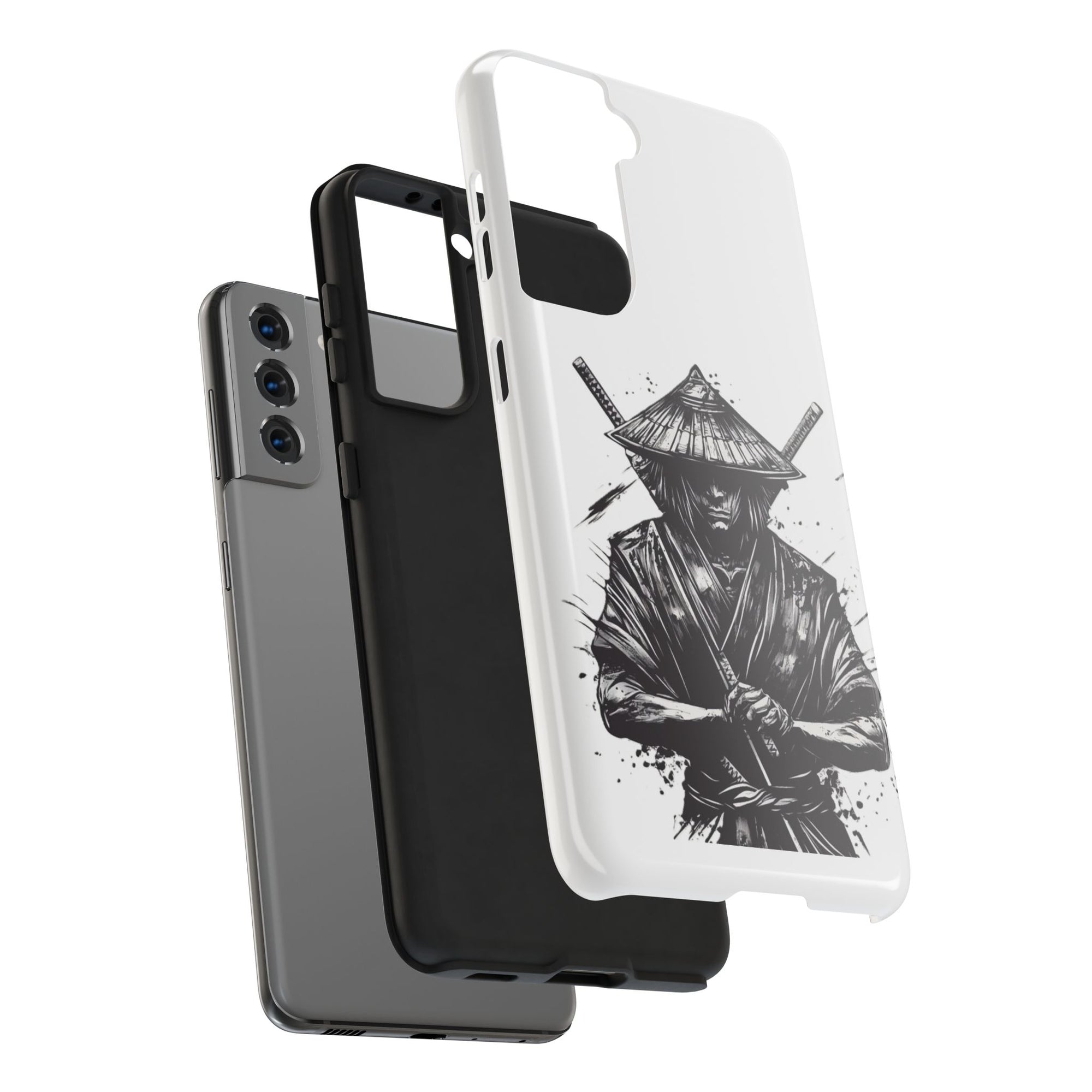 Samurai Tough Phone Cases, Rugged Smartphone Accessories, Durable Covers for Men, Unique Gifts for Him, Japanese Warrior Design