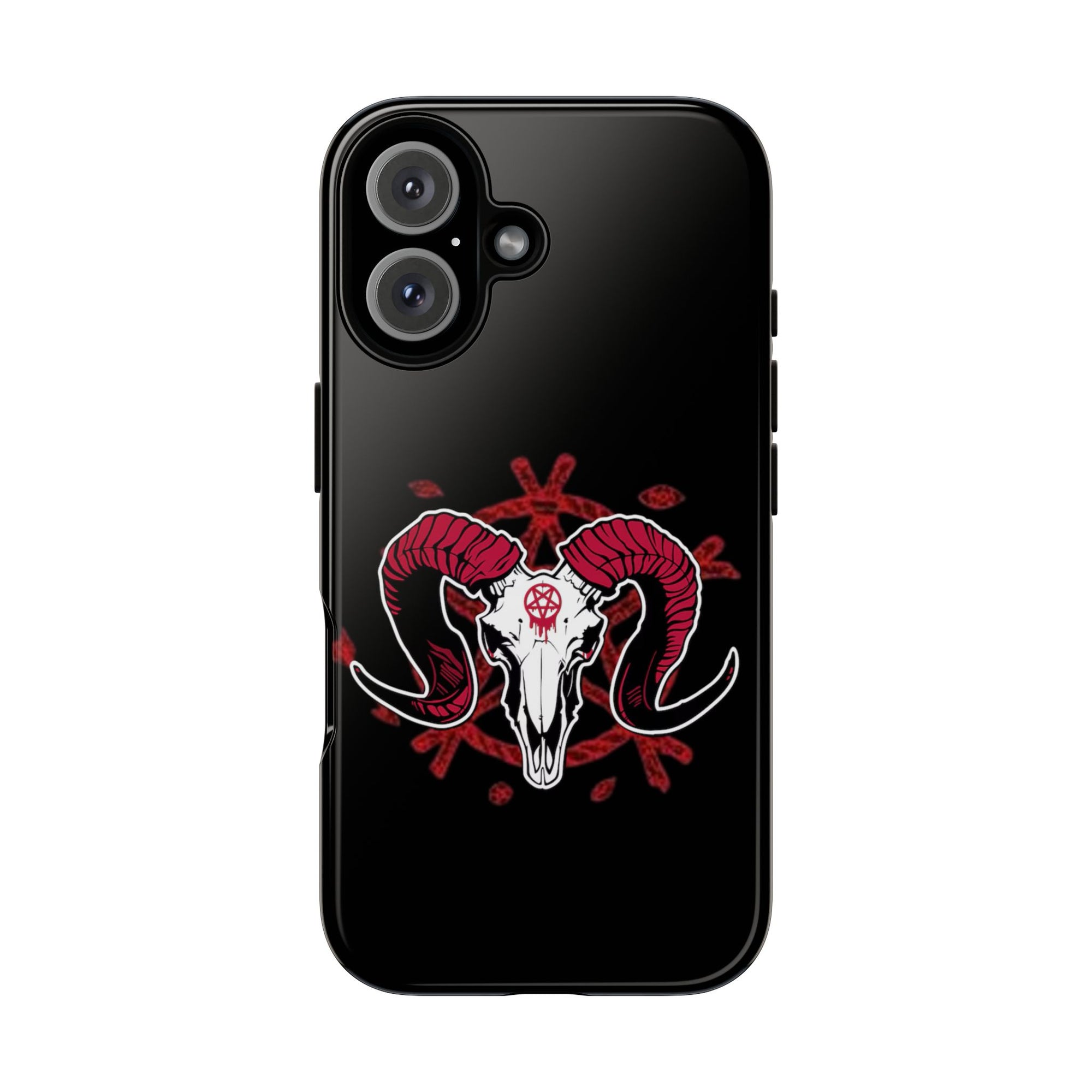 Tough Cases: Dark Aesthetic Phone Case, Gothic Phone Cover, Unique Gift for Him, Occult Design, Animal Skull Artwork, Halloween Decor