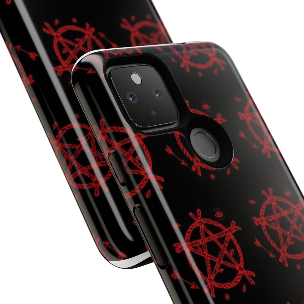 Anarchist iPhone Case, Tough Phone Cover, Punk Style Accessory, Unique Gift for Rebels, Goth Aesthetic Phone Case