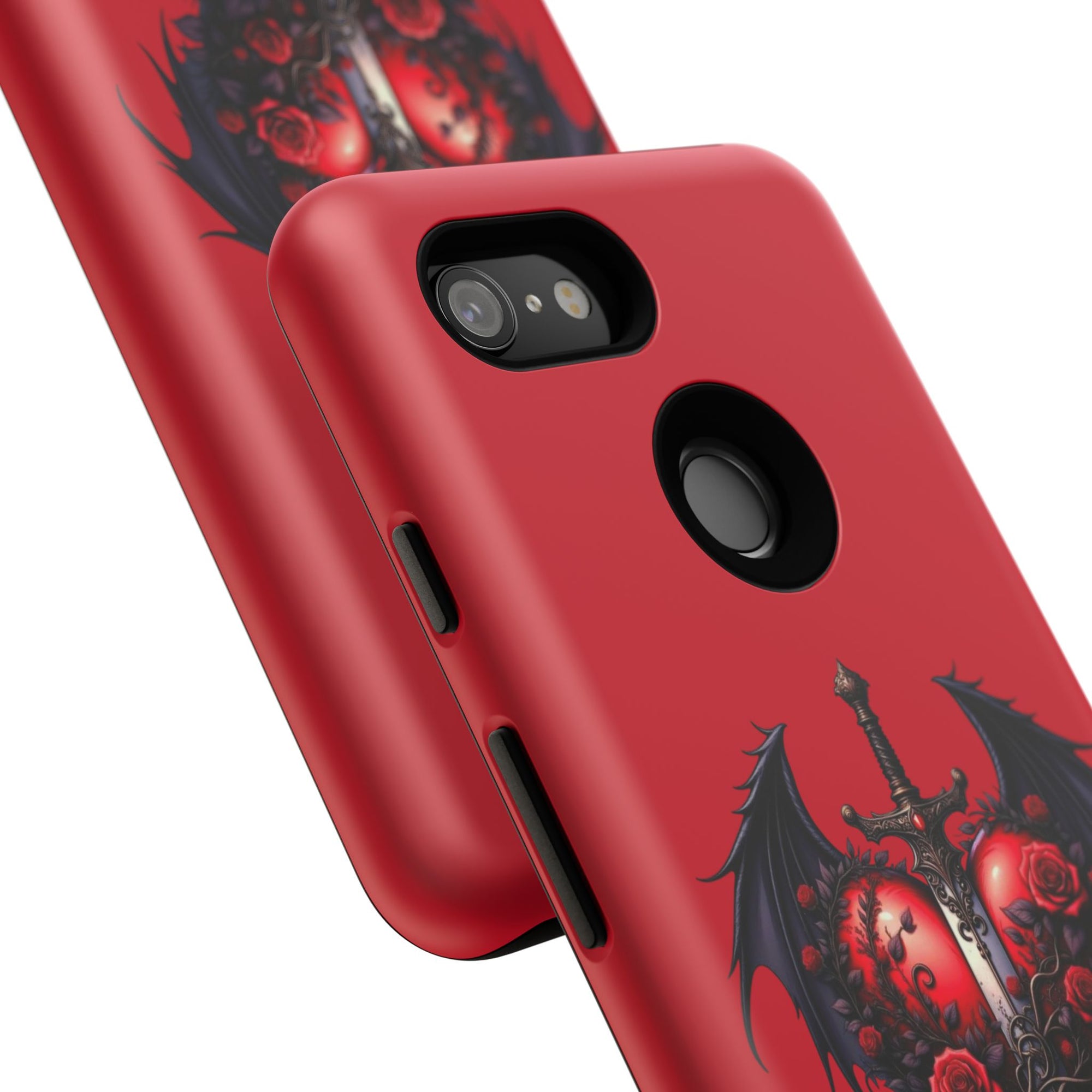 Tough Cases - Gothic Heart Phone Case, Edgy Accessories for Him, Unique Gifts for Her, Valentine's Day, Birthday, Artsy Phone Cover