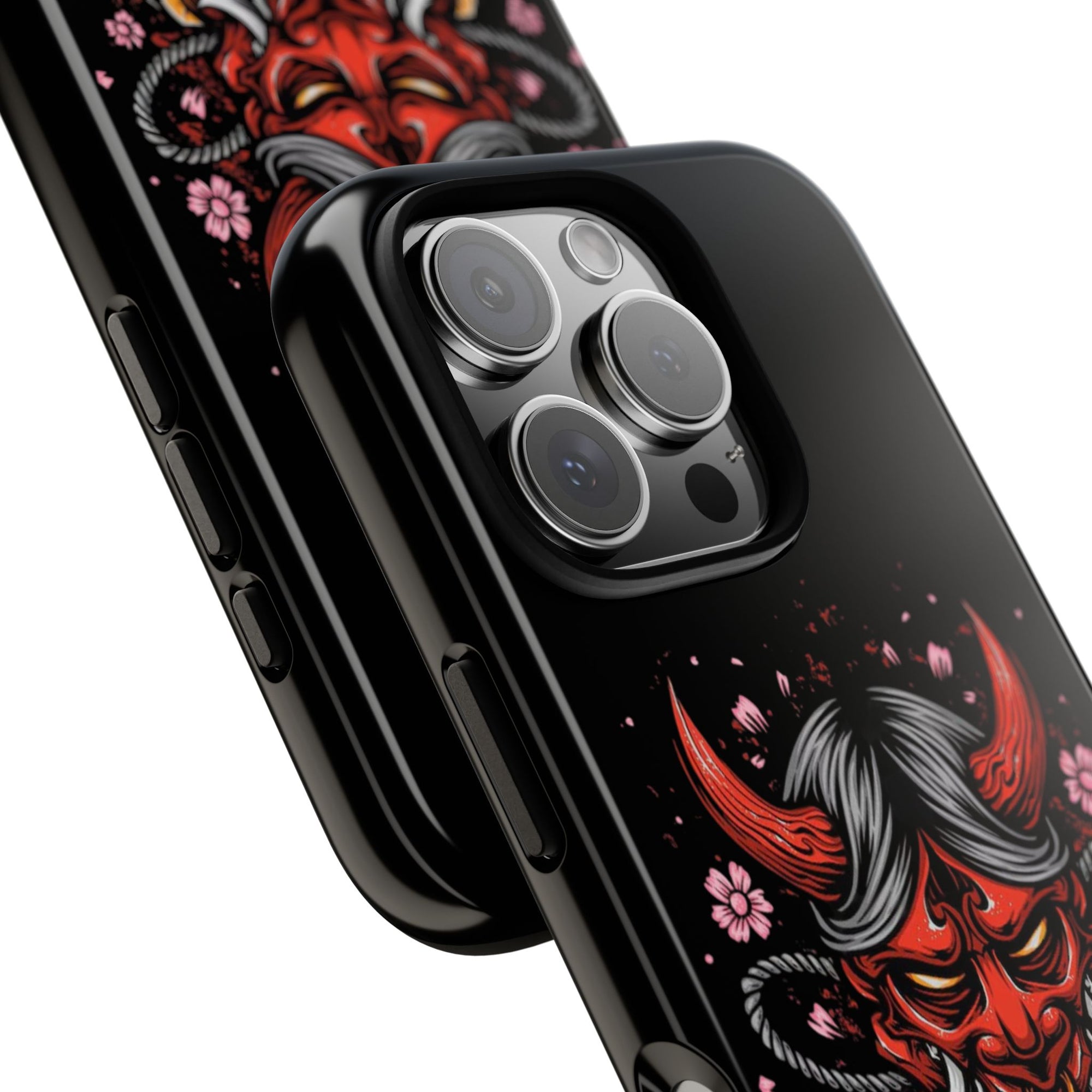 Tough Cases: Fierce Demon Phone Case, Edgy Phone Cover, Protect Your Device, Gift for Anime Fans, Unique Artwork Case
