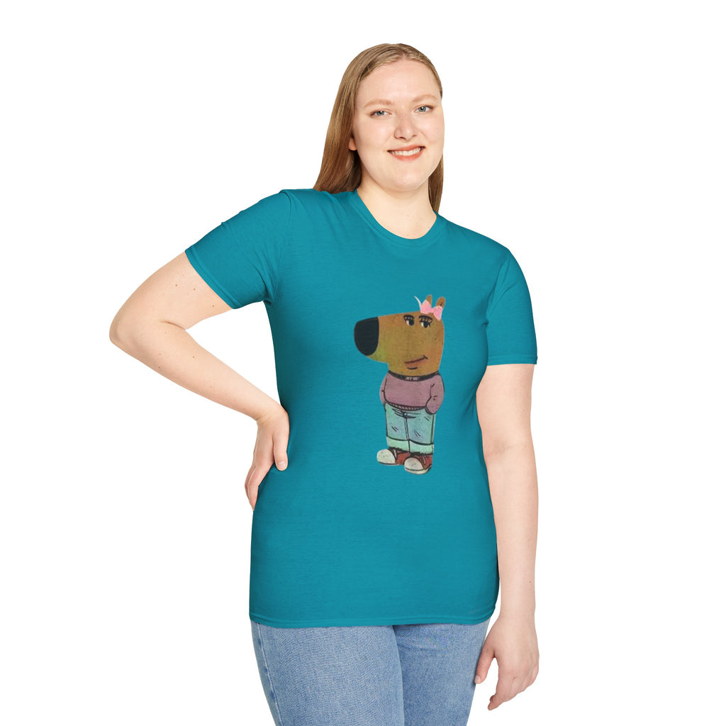 Whimsical Dog Art Unisex T-Shirt - Cute Pet Lover Gift, Casual Wear, Animal Themed Apparel, Fun Gift for Dog Owners