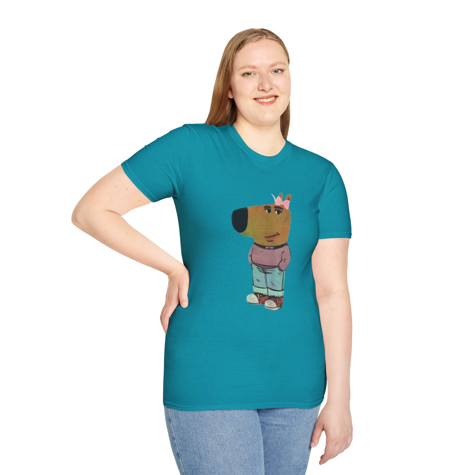 Whimsical Dog Art Unisex T-Shirt - Cute Pet Lover Gift, Casual Wear, Animal Themed Apparel, Fun Gift for Dog Owners