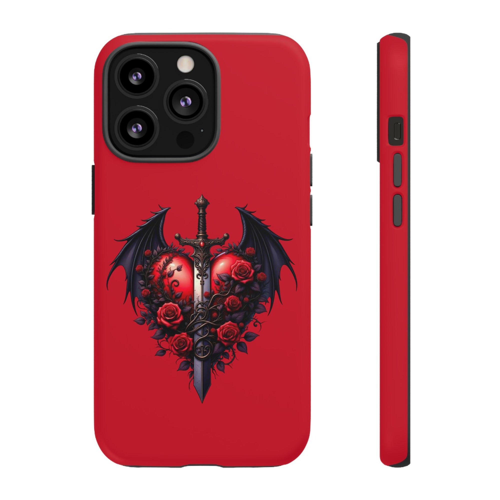 Tough Cases - Gothic Heart Phone Case, Edgy Accessories for Him, Unique Gifts for Her, Valentine's Day, Birthday, Artsy Phone Cover