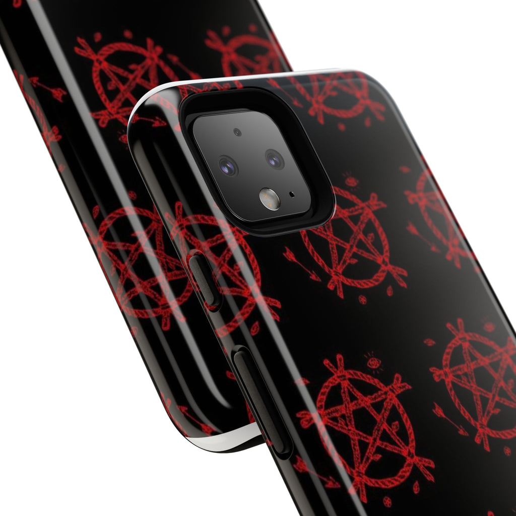 Anarchist iPhone Case, Tough Phone Cover, Punk Style Accessory, Unique Gift for Rebels, Goth Aesthetic Phone Case