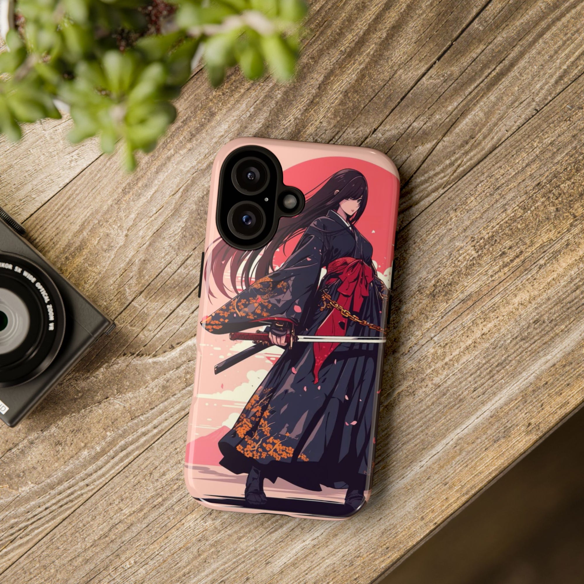 Stylish Phone Case with Warrior Design, Tough Phone Cover for Anime Lovers, Gift for Gamers, Cute Phone Accessories, Unique Tech Gifts
