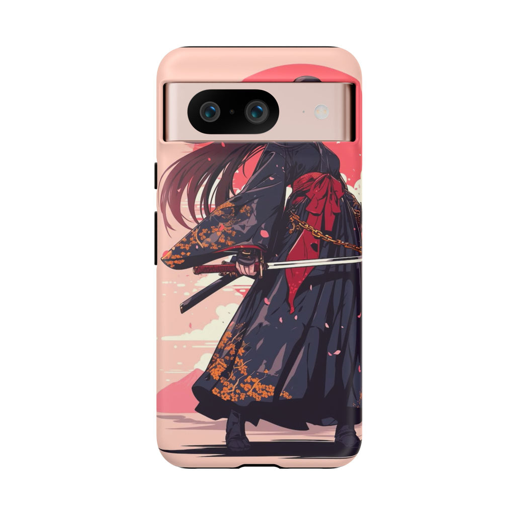 Stylish Phone Case with Warrior Design, Tough Phone Cover for Anime Lovers, Gift for Gamers, Cute Phone Accessories, Unique Tech Gifts