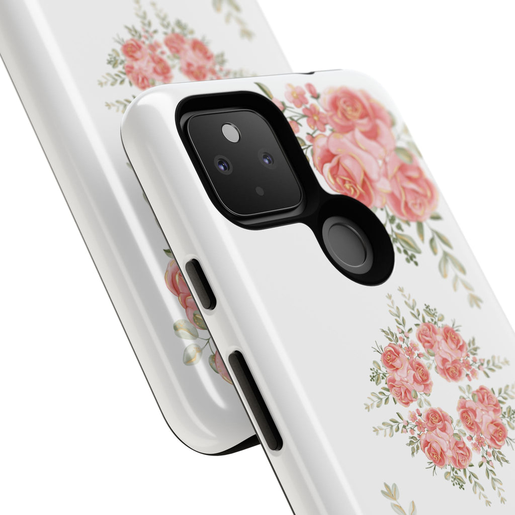 Floral Phone Case, Tough iPhone Case, Rose Design Case, Gift for Her, Floral Phone Cover
