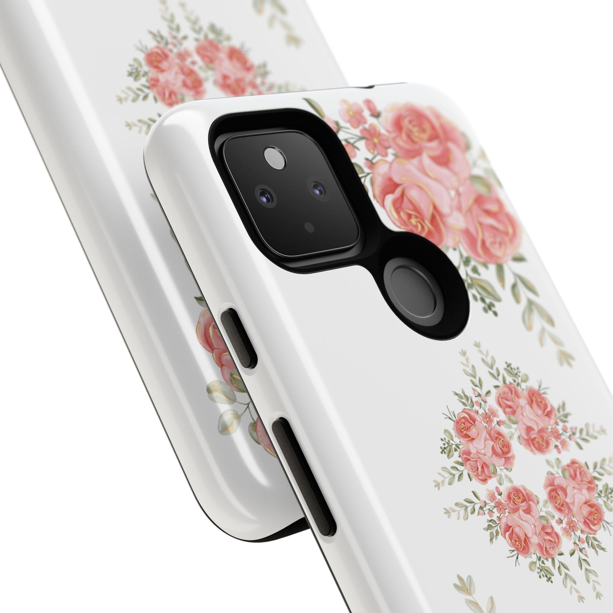 Floral Phone Case, Tough iPhone Case, Rose Design Case, Gift for Her, Floral Phone Cover