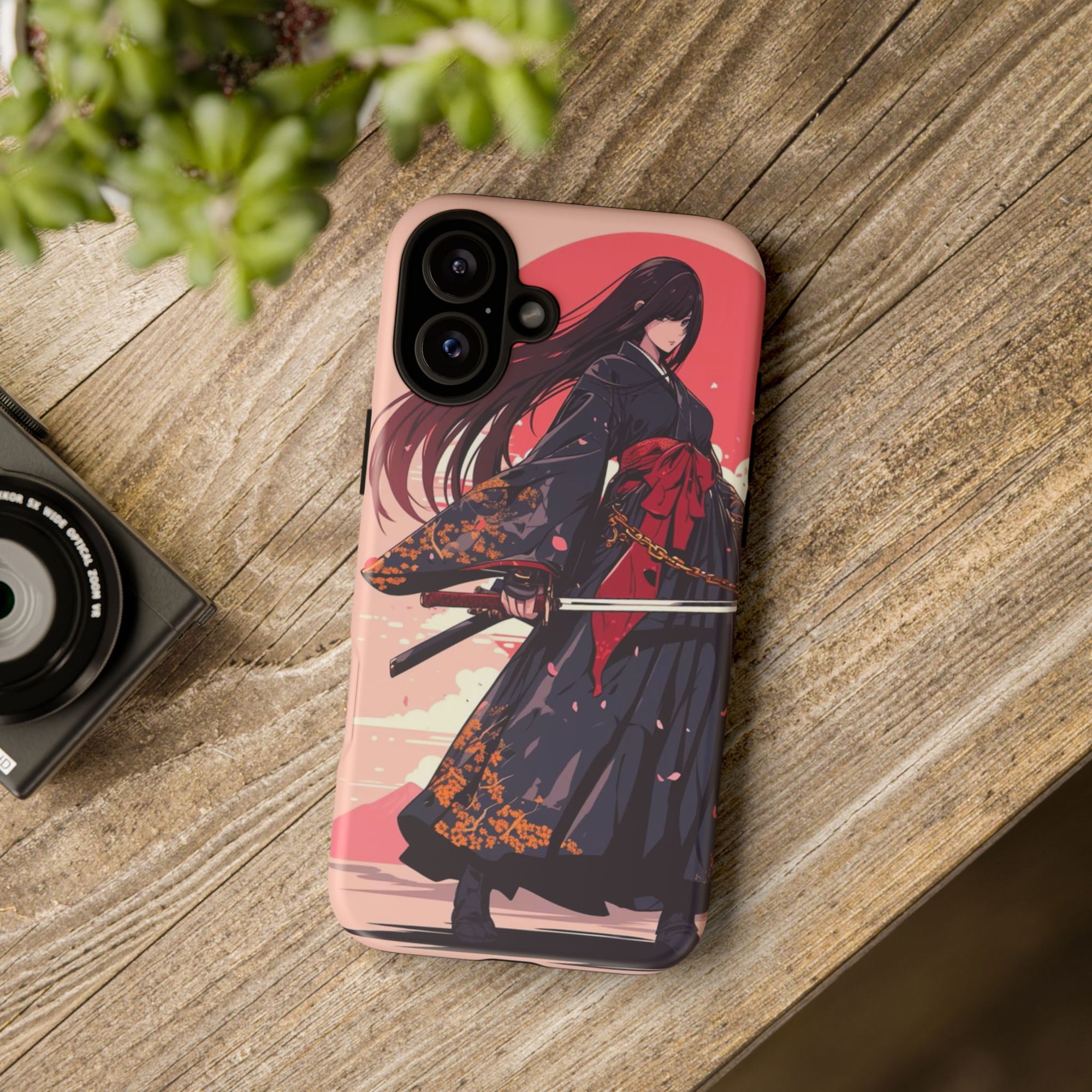 Stylish Phone Case with Warrior Design, Tough Phone Cover for Anime Lovers, Gift for Gamers, Cute Phone Accessories, Unique Tech Gifts