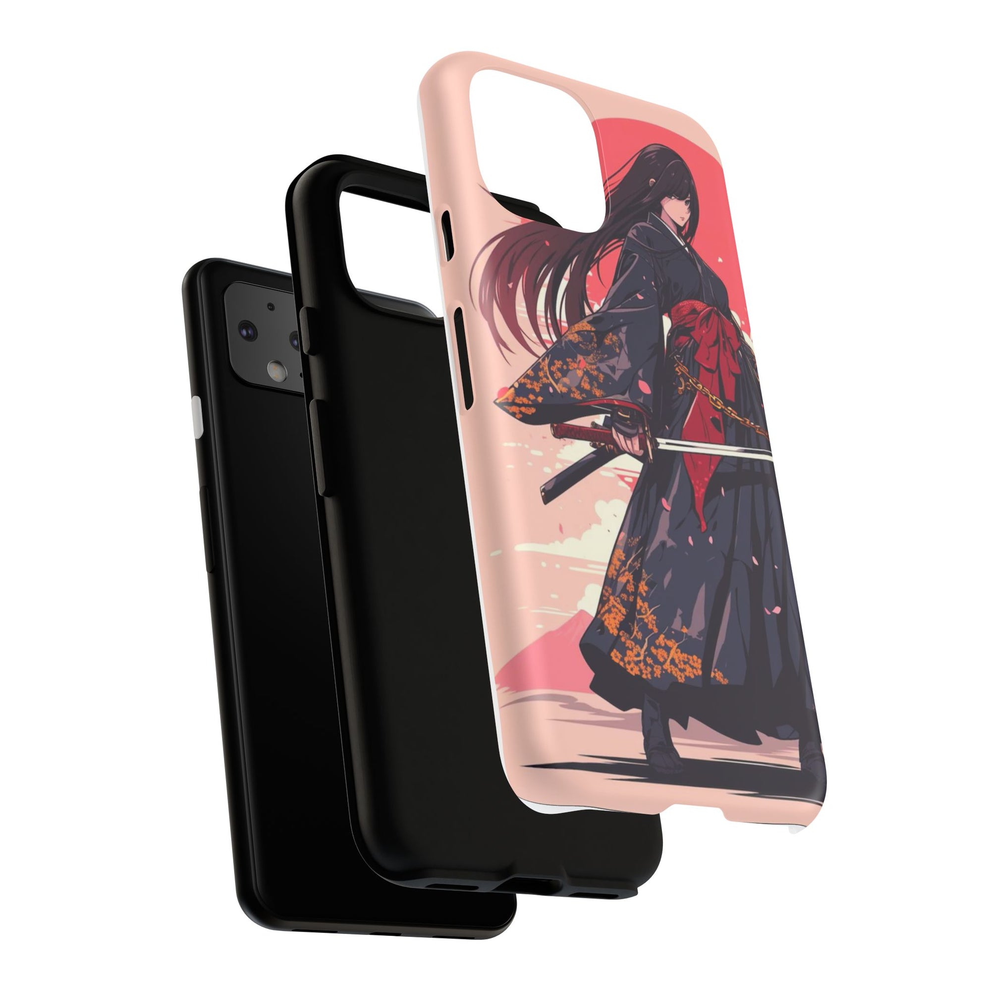 Stylish Phone Case with Warrior Design, Tough Phone Cover for Anime Lovers, Gift for Gamers, Cute Phone Accessories, Unique Tech Gifts